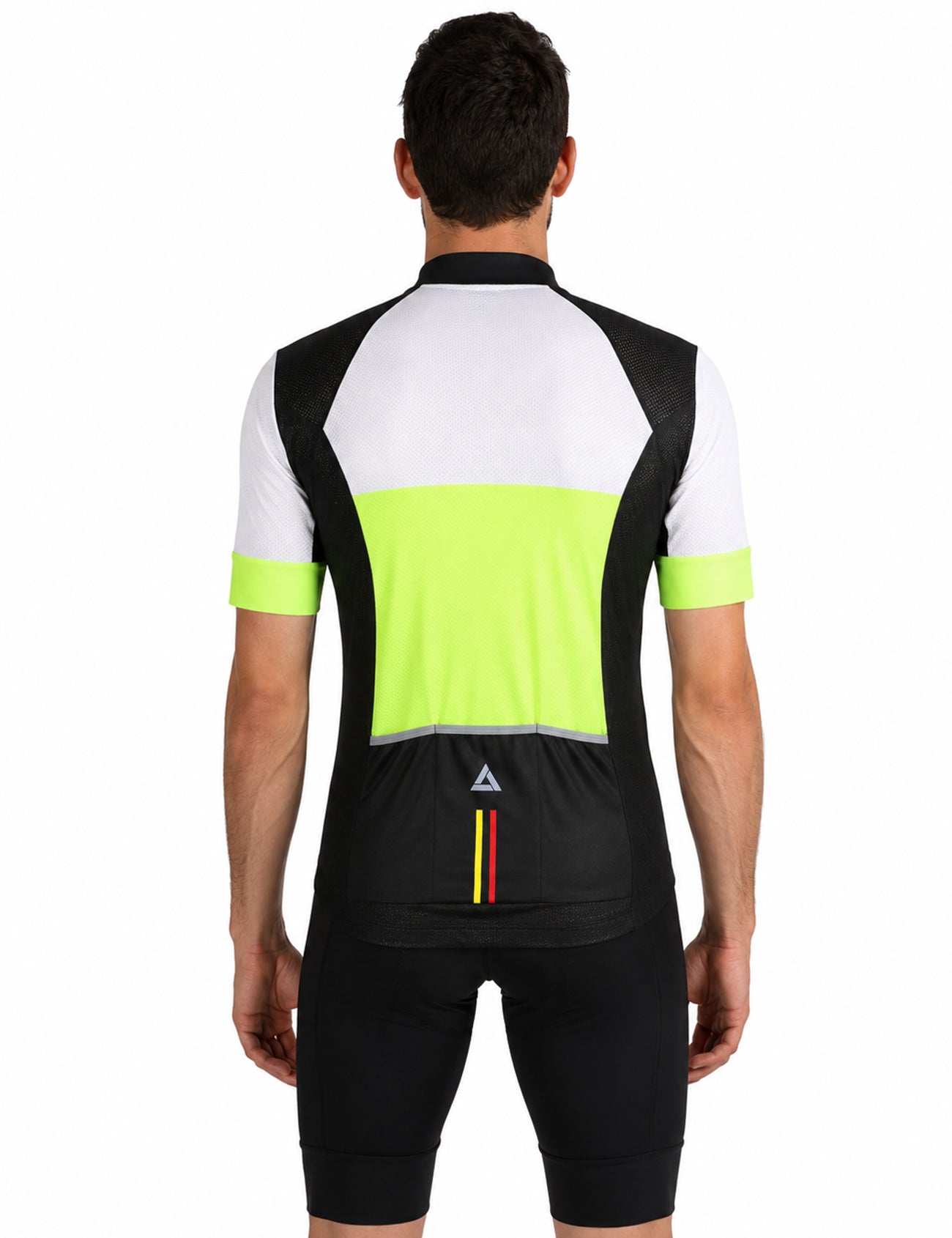 Maglia da bicicletta maschile corta -maglietta per biciclette per squadra per squadra III Neon White