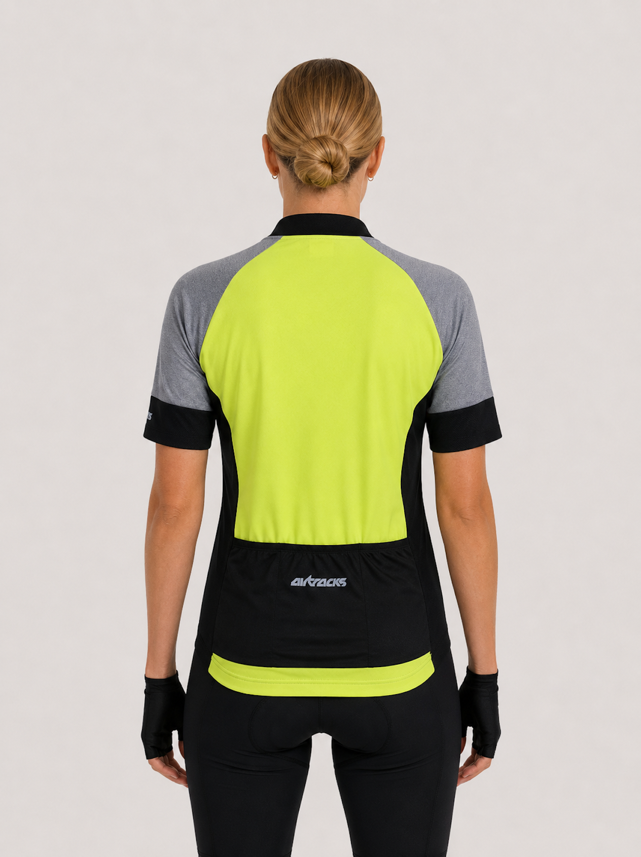 Maglia per biciclette da donna corta -maglietta per biciclette per linea neon