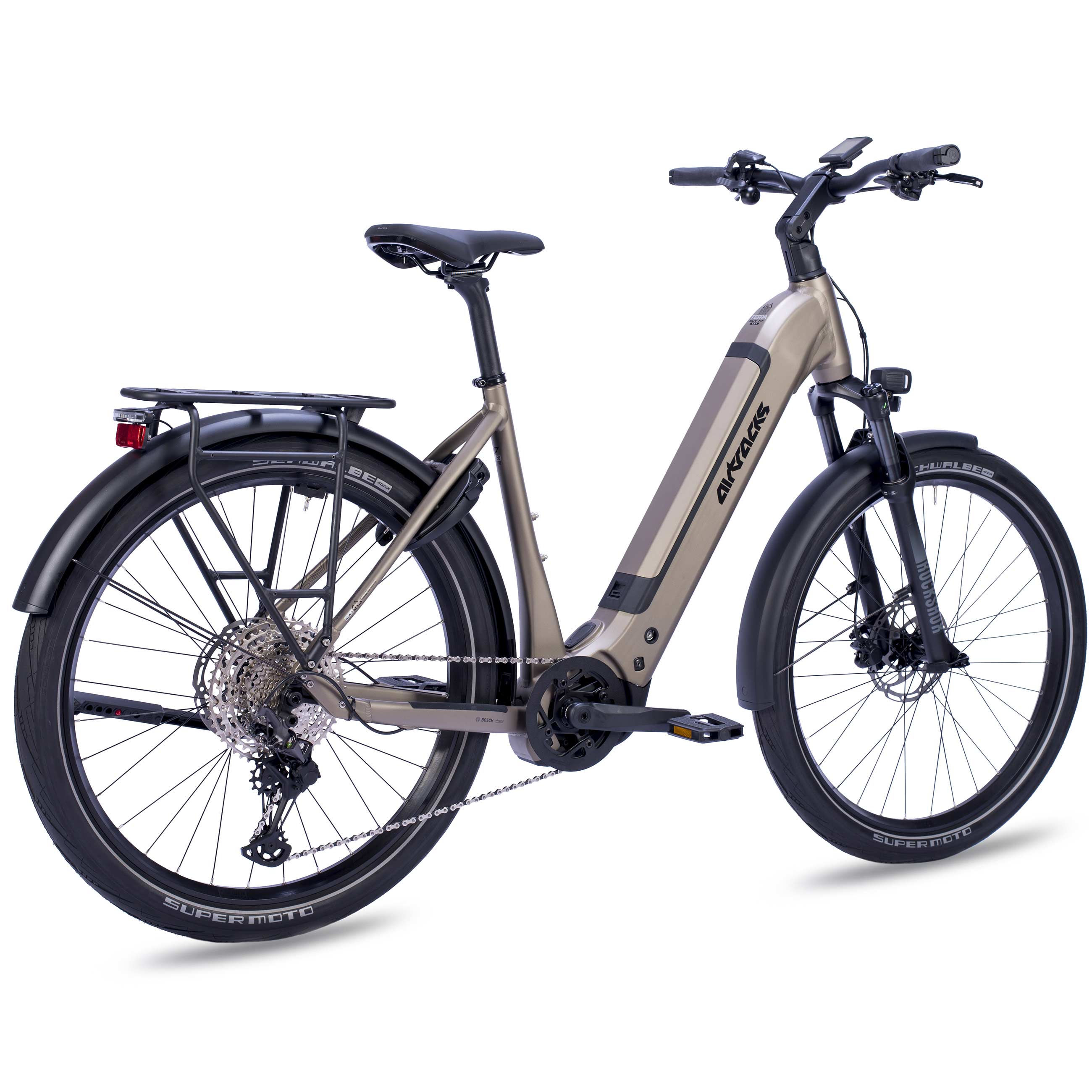 27,5" Damen E-SUV MTB Wave LS TERRA CX1 BOSCH PERFORMANCE LINE PX Smart System POWERTUBE 800 Wh 12 x GANG SHIMANO XT RD-M8100 SGS Beige