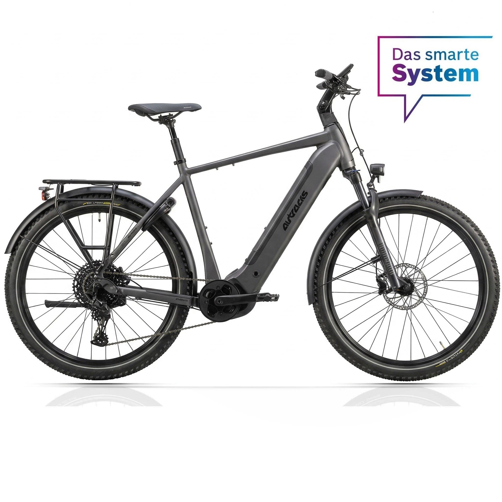 27,5" MTB E-SUV da uomo TERRA CX2 BOSCH PERFORMANCE LINE PX Smart System POWERTUBE 600 Wh 12 velocità SRAM SX EAGLE - Nero