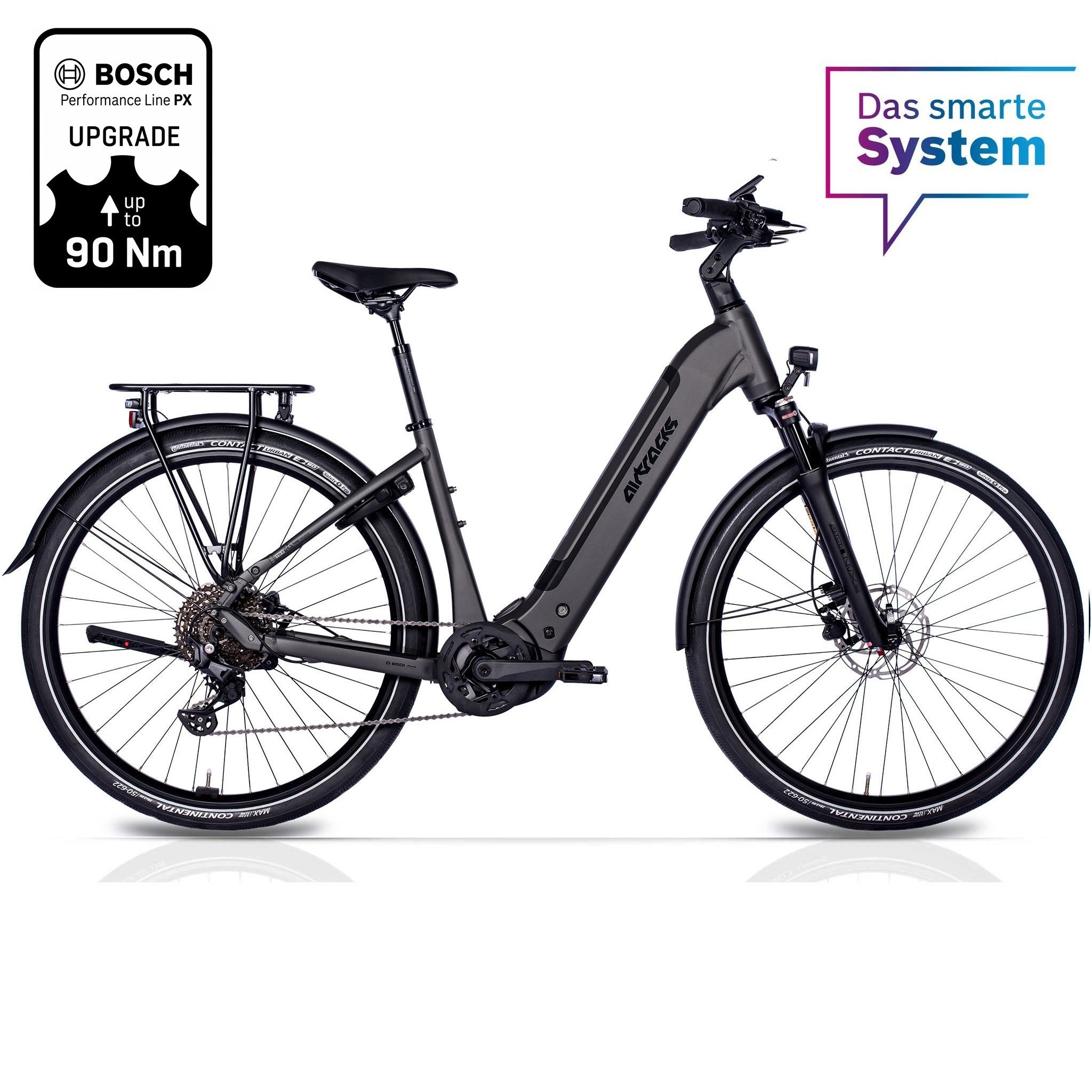28" Vélo électrique trekking femme LS Wave TERRA TR2, BOSCH Performance Line PX Smart System PowerTube 600 Wh 10 x vitesses SHIMANO DEORE RD-M5130 SGS