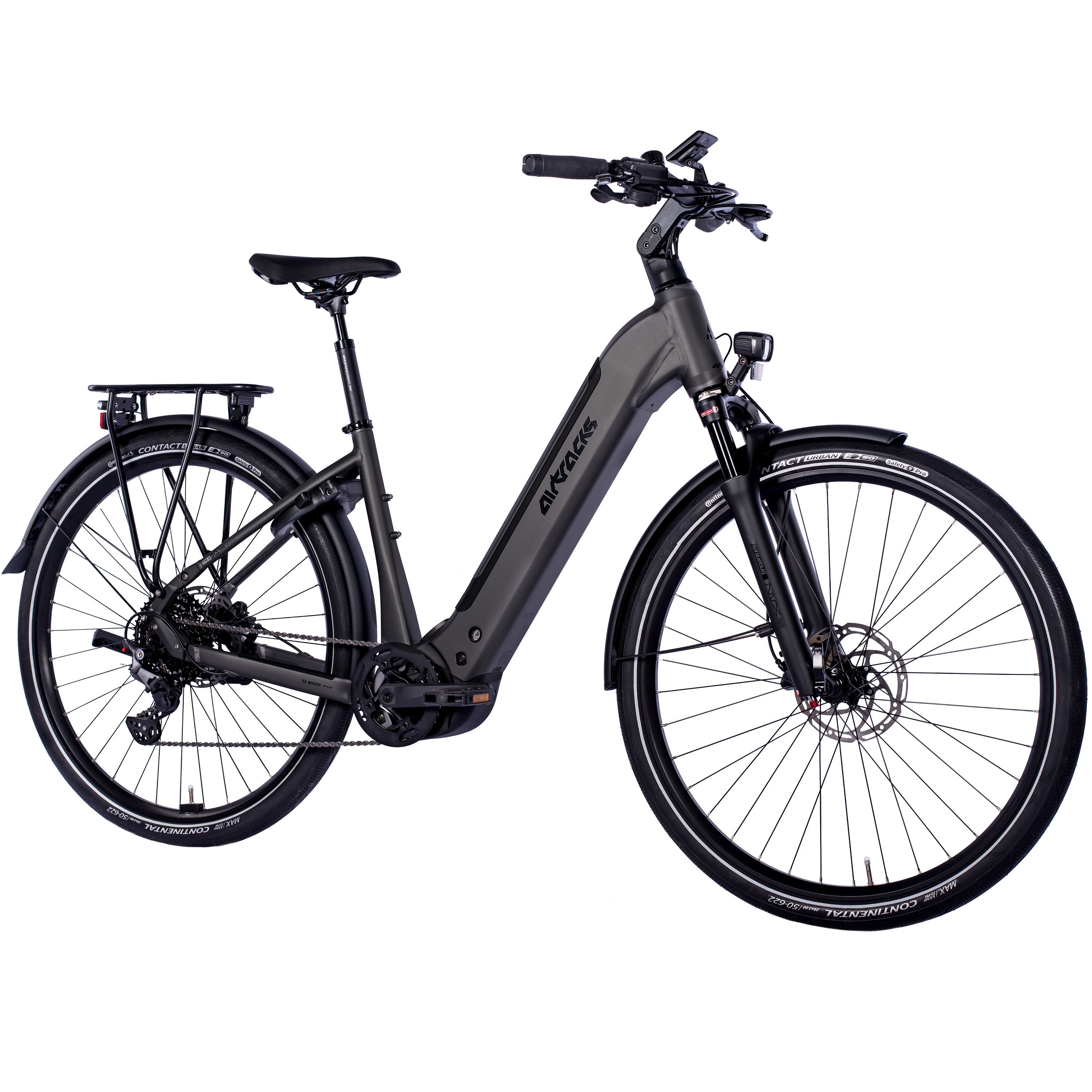 28" Damen E-Bike Trekking Fahrrad LS Wave TERRA TR2 BOSCH Performance Line PX Smart System POWERTUBE 600 Wh 10 x Gang SHIMANO DEORE RD-M5130 SGS Schwarz