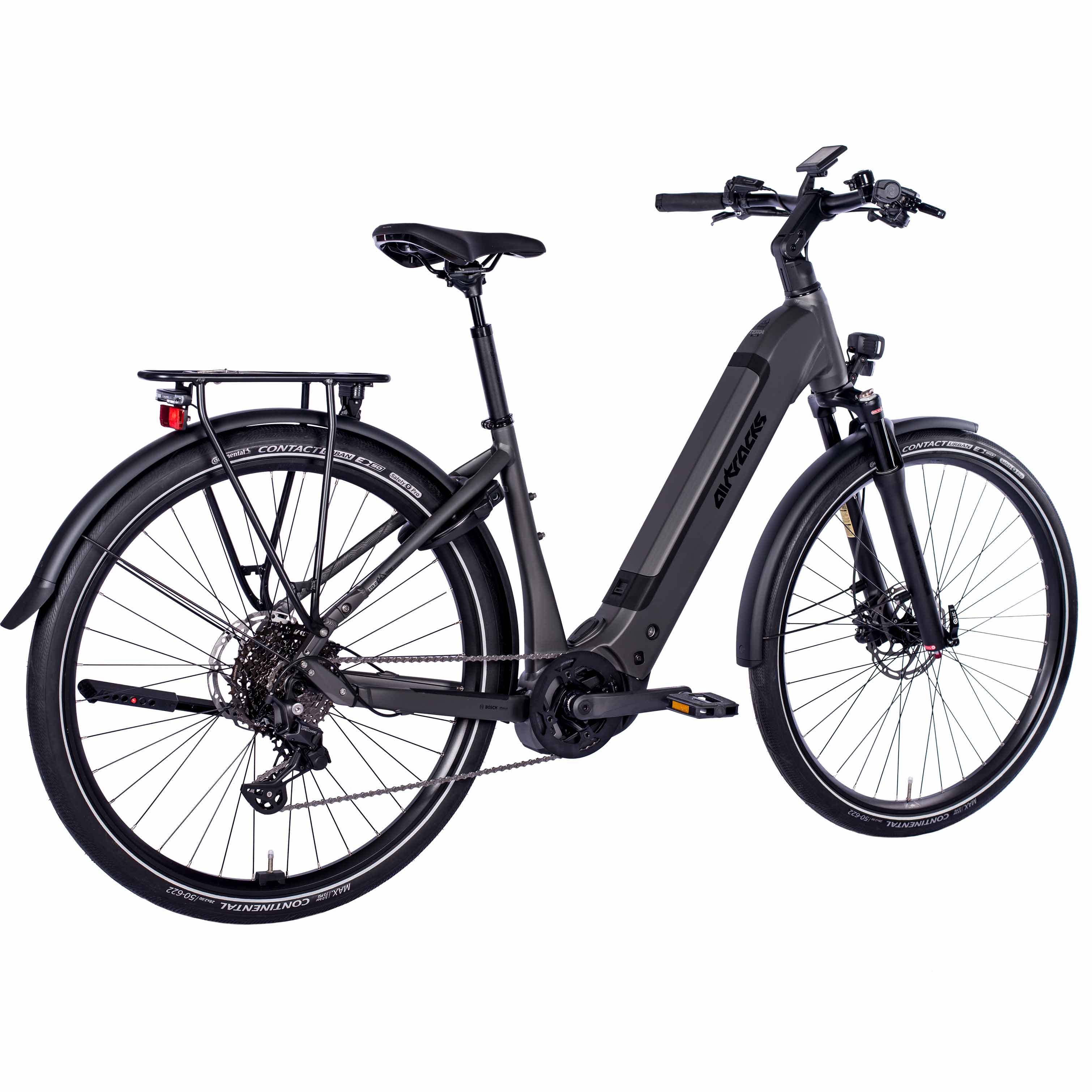 28" Damen E-Bike Trekking Fahrrad LS Wave TERRA TR2 BOSCH Performance Line PX Smart System POWERTUBE 600 Wh 10 x Gang SHIMANO DEORE RD-M5130 SGS Schwarz