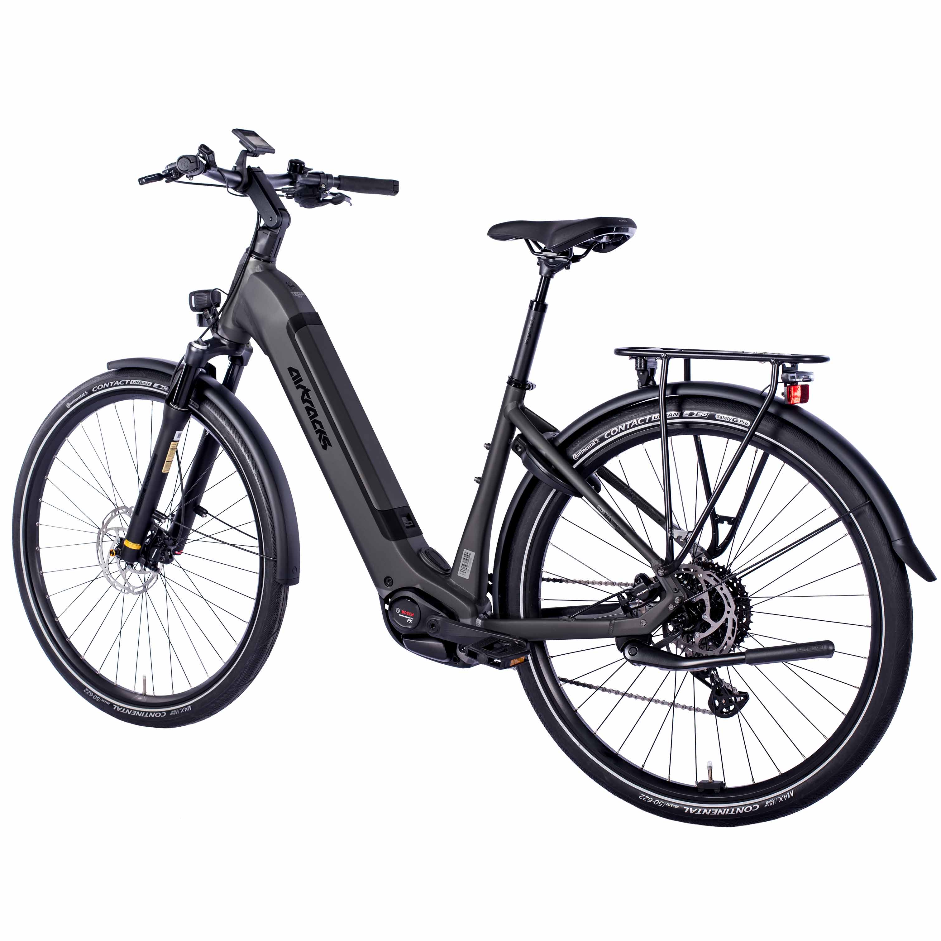 28" Damen E-Bike Trekking Fahrrad LS Wave TERRA TR2 BOSCH Performance Line PX Smart System POWERTUBE 600 Wh 10 x Gang SHIMANO DEORE RD-M5130 SGS Schwarz