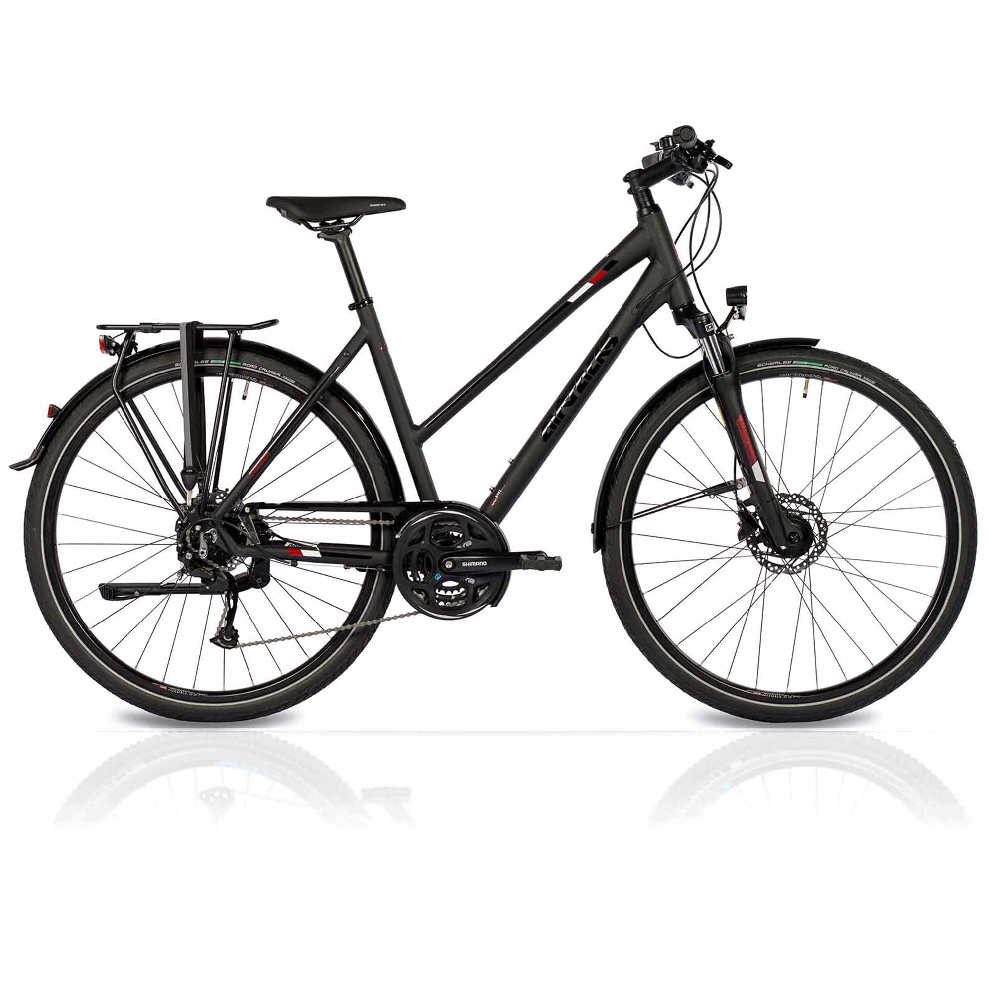 gutes fahrrad 28 zoll Airtracks 28 Zoll Damen Trekking Fahrrad Trekkingrad TR.2830 Shimano Acera 24 Gang RD-T3000 schwarz Trekkingbike City Bike Herrenfahrrad Rahmenhöhe 52 56 60 cm M L XL XXL günstig kaufen