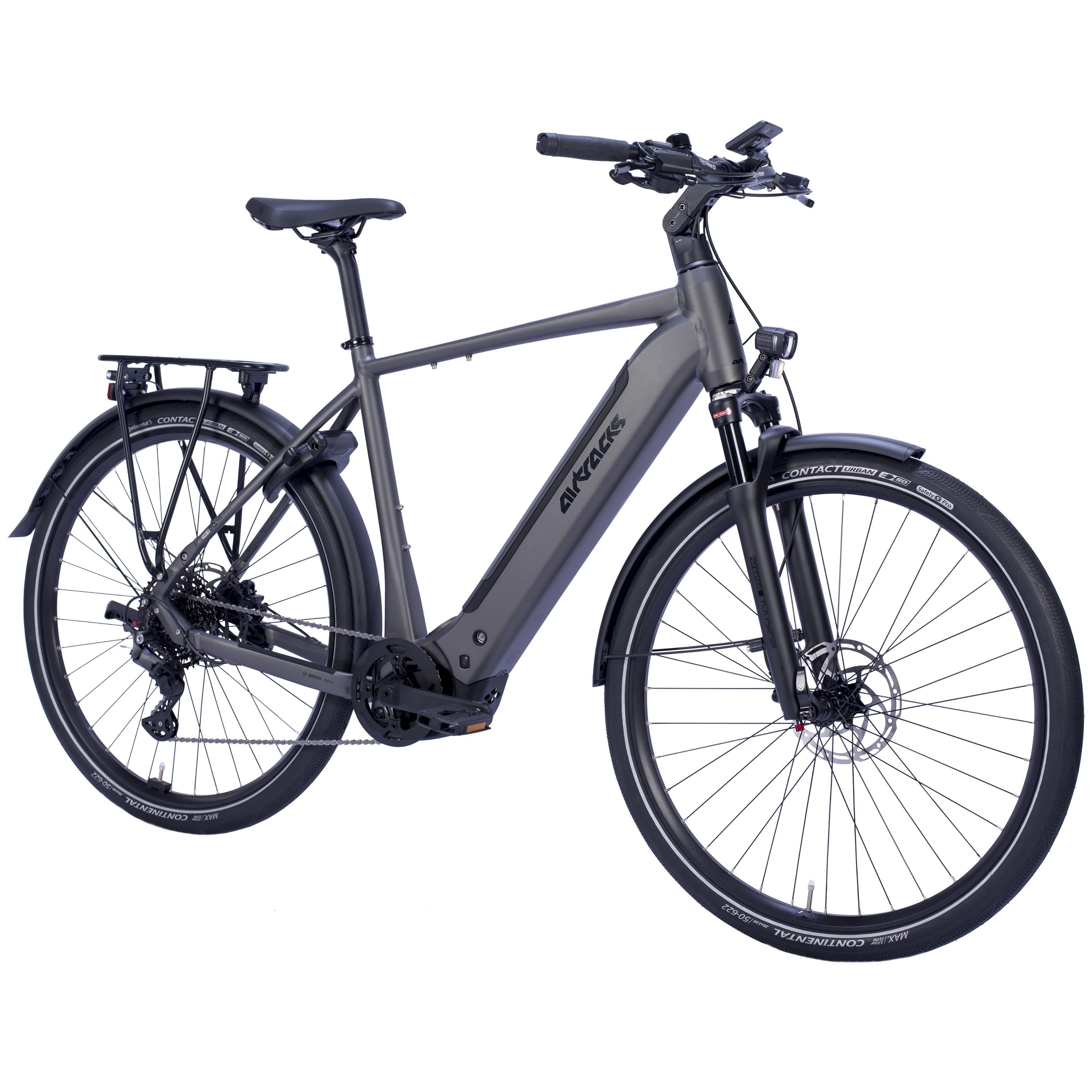 28" Herren E-Bike Trekking Fahrrad TERRA TR2 BOSCH Performance Line PX Smart System POWERTUBE 600 Wh 10 x Gang SHIMANO DEORE RD-M5130 SGS Schwarz