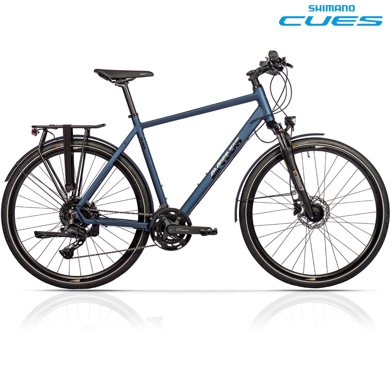 28 inch men s trekking bicycle TR.2855 bike 2 x 10 gears NEW SHIMANO CUES RD U6020 10 SHADOW blue black trekking bike city bike men s bicycle frame height 50 52 55 56 60 cm M L XL buy cheaply