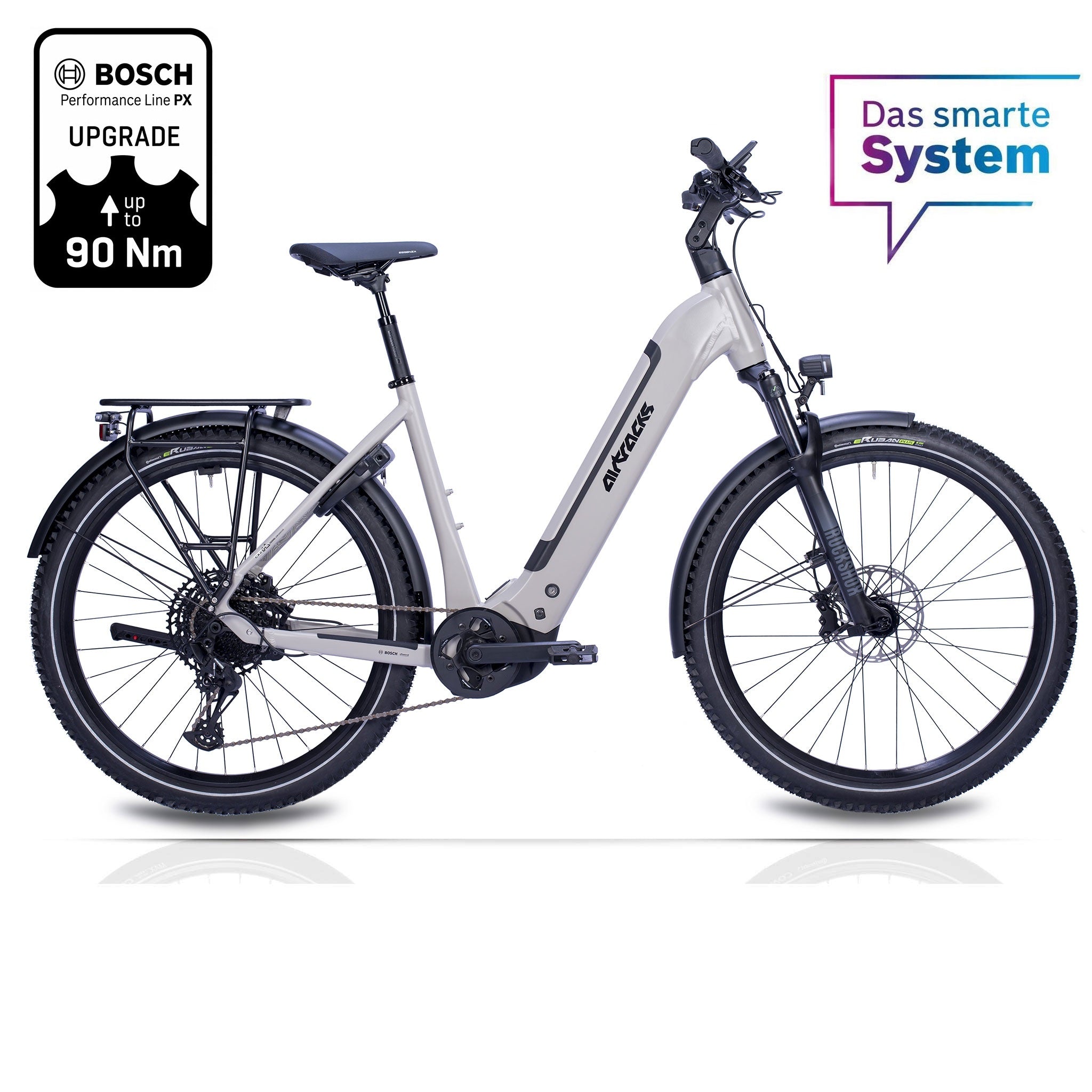 e bike trekking damen riemenantrieb 27,5" Damen E-Bike SUV Trekkingrad Wave LS TERRA CX2 BOSCH PERFORMANCE LINE  PX Smart System POWERTUBE 600 Wh 12 x GANG SRAM SX EAGLE. Größenеmpfehlung  45cm: 165-175cm, 50cm 175-185cm, 55 cm: 185-195cm