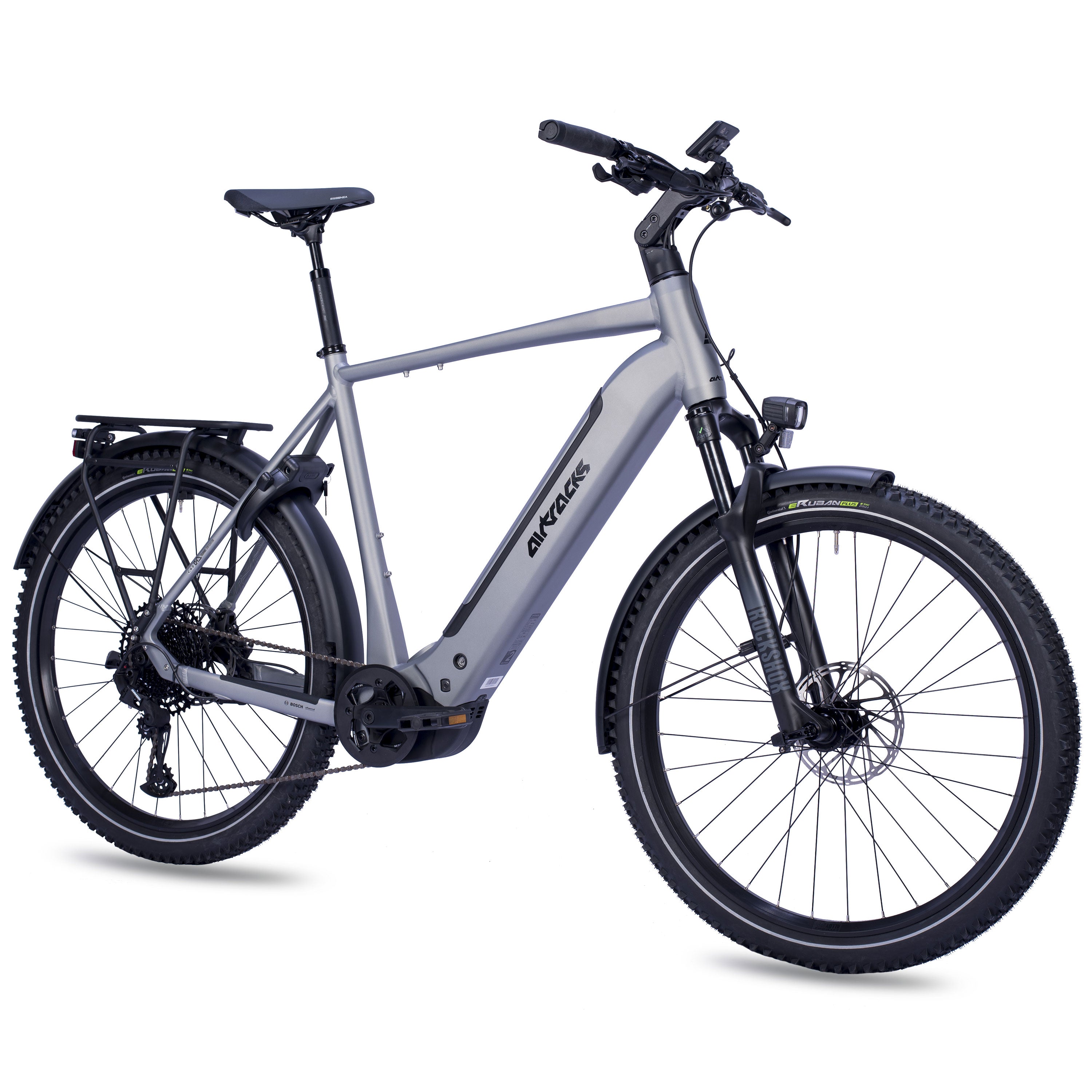27.5" Men's E-SUV MTB TERRA CX2 BOSCH PERFORMANCE LINE PX Smart System POWERTUBE 600 Wh 12-Speed SRAM SX EAGLE Grey