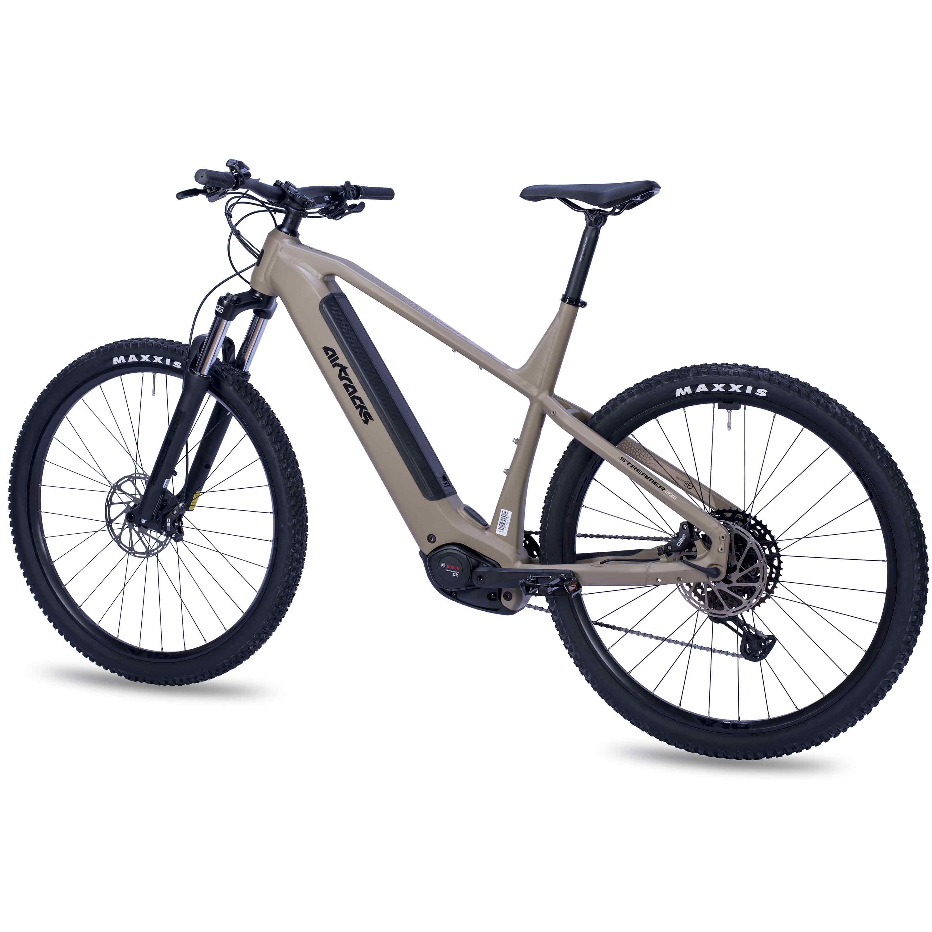 29" Herren E-MTB STREAMER CX11 BOSCH PERFORMANCE LINE CX GEN 5 Smart System POWERTUBE 600 Wh 11 x GANG SHIMANO XT RD-M8310 Beige