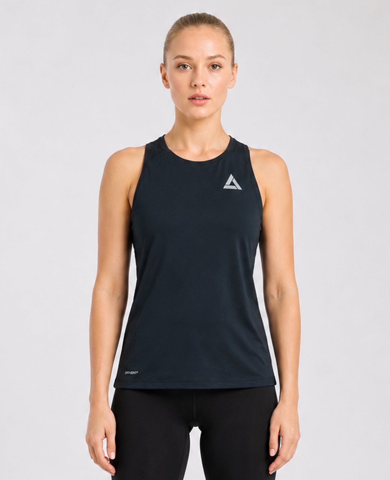 Maglia da corsa funzionale donna senza maniche Pro Line Nera