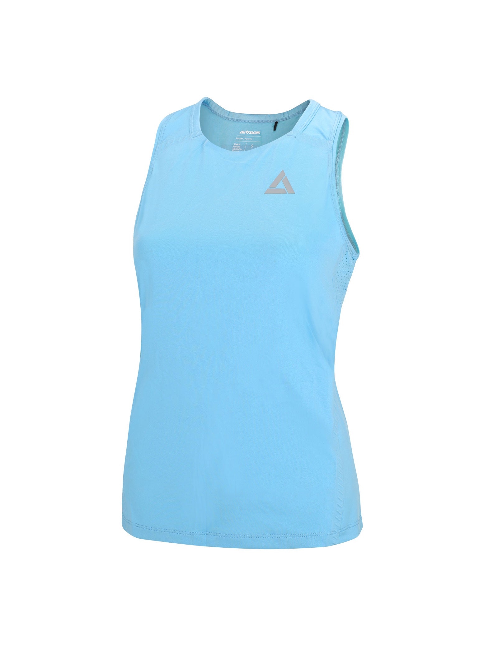 Maglia da corsa funzionale donna senza maniche Pro Line Celeste