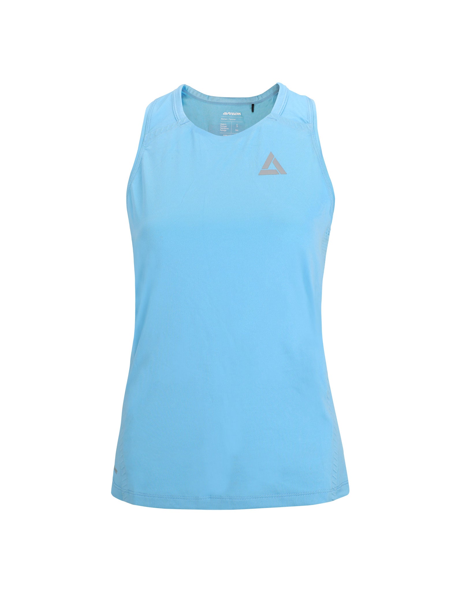 Maglia da corsa funzionale donna senza maniche Pro Line Celeste