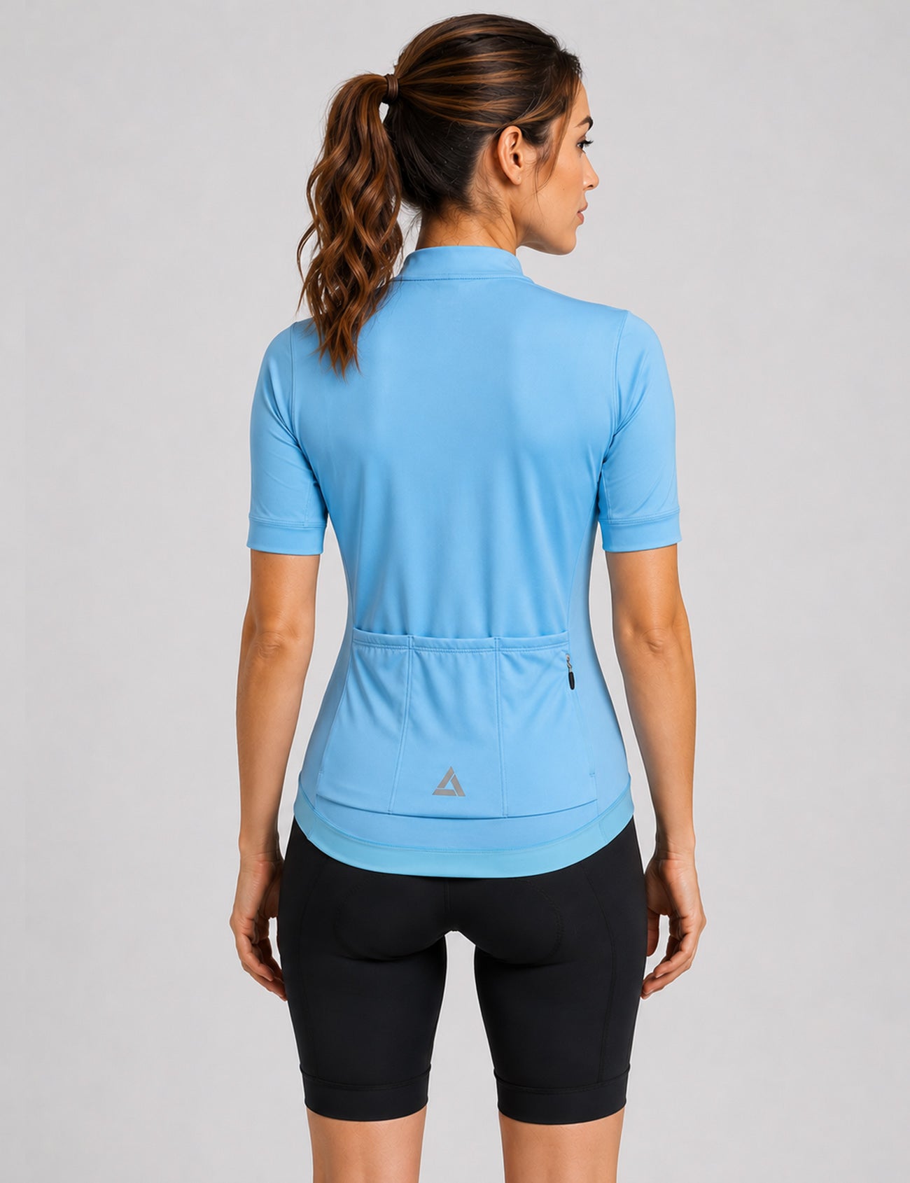 Women's Short Sleeve Cycling Jersey Comfort Line Celeste