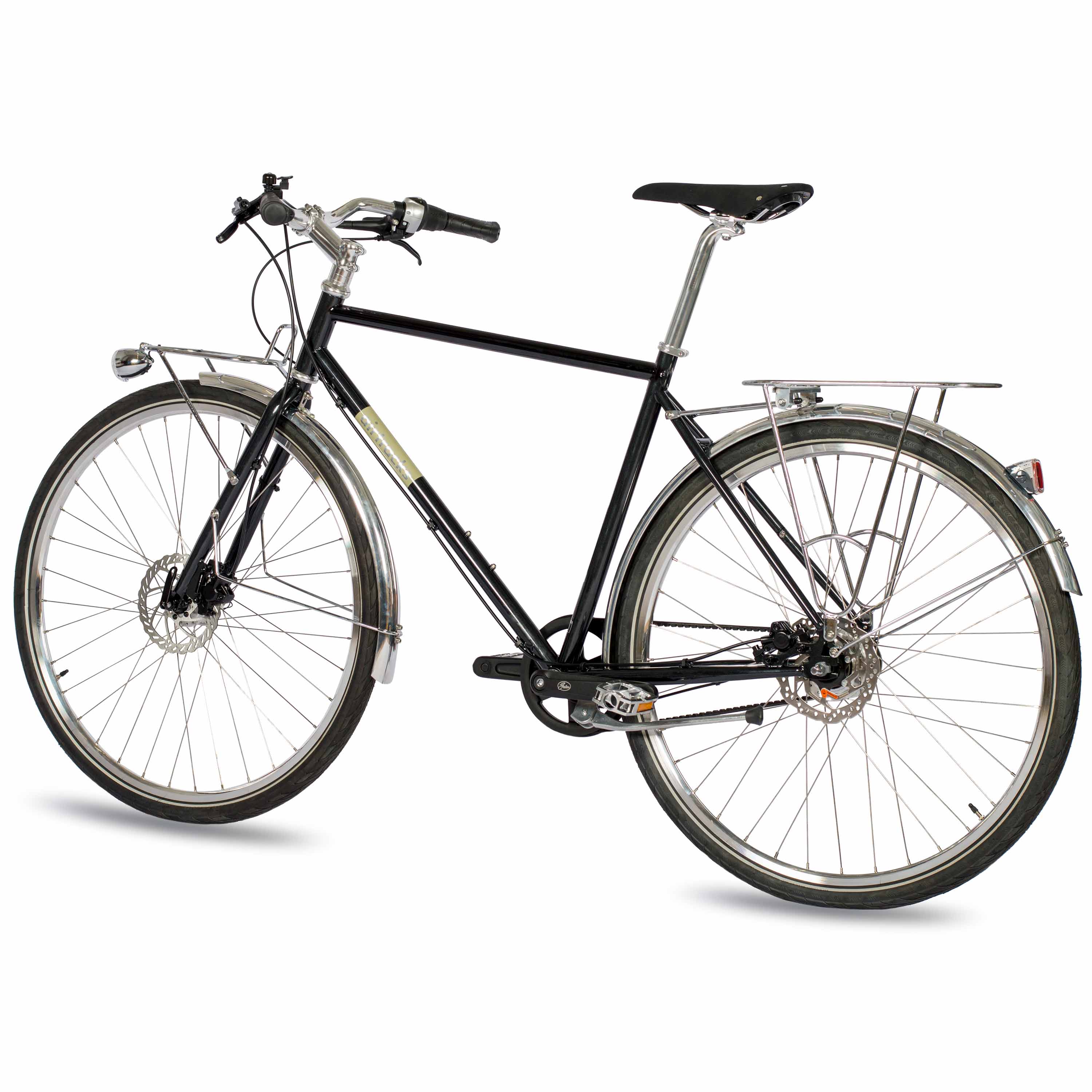 28" Herren Urban Bike City Fahrrad AIRY ONE CrMo GATES CARBON DRIVE BELT Shimano 7 x Gang NEXUS Schwarz