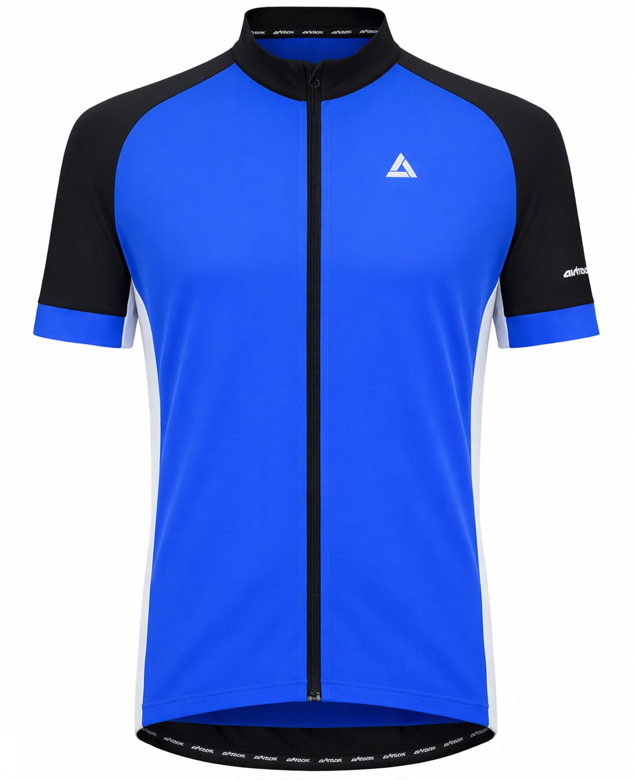 Bicycle de l'homme en maillot court -served par équipe Blue Black