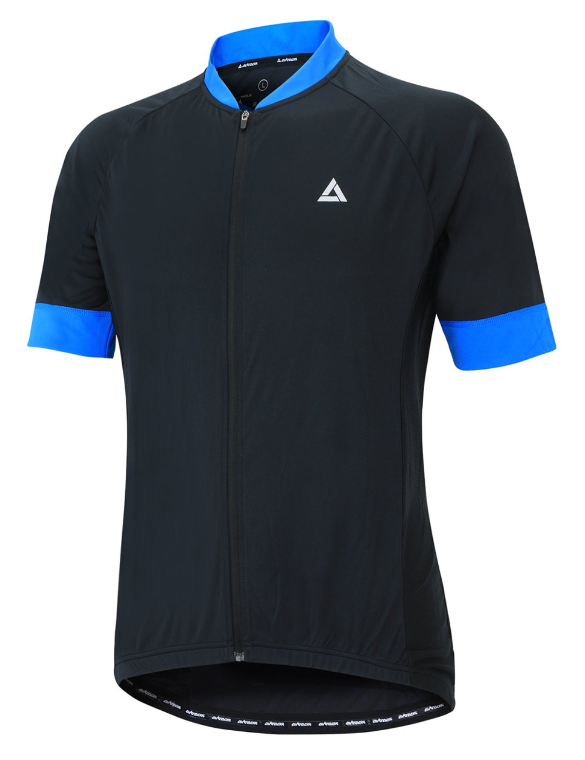 Fahrradtrikot Kurzarm Comfot Line Schwarz Blau
