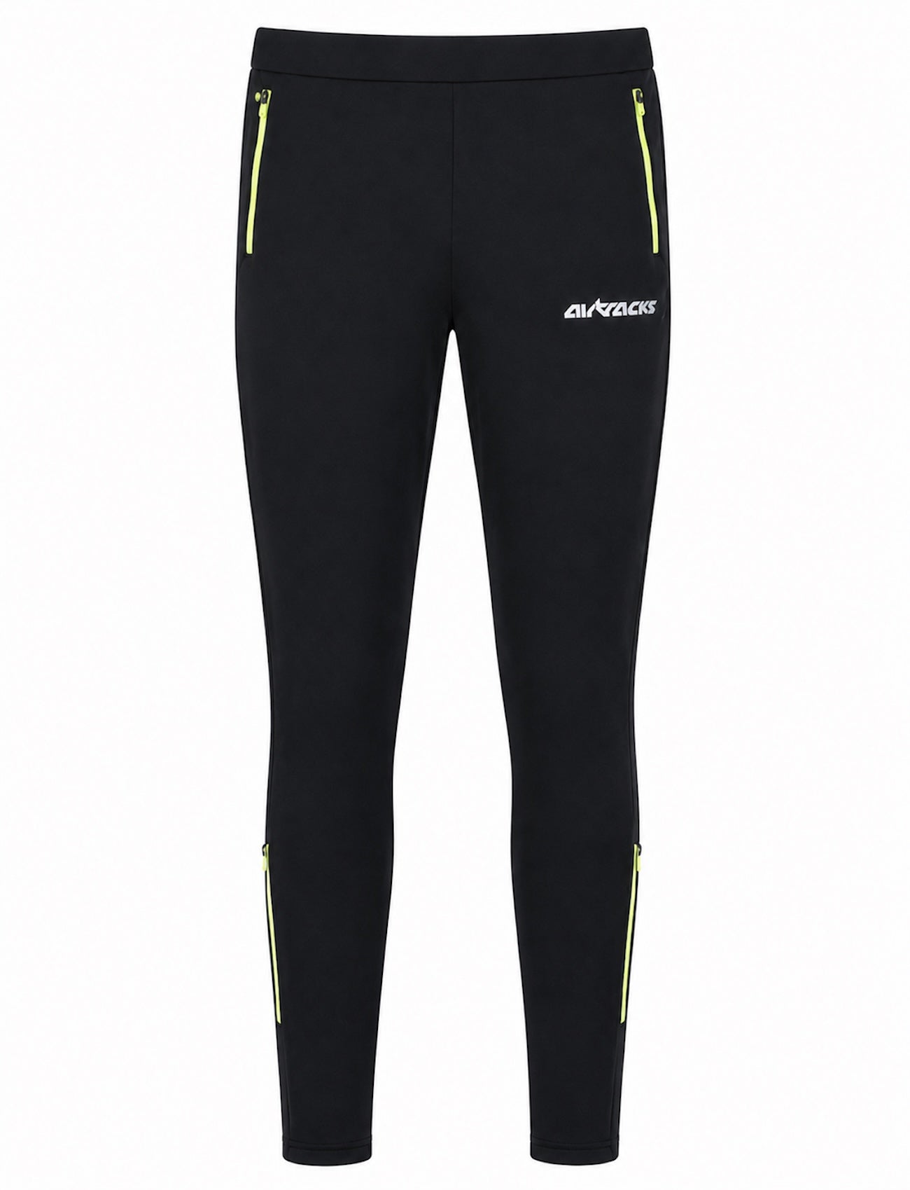 Men Thermo Winter Running Pants Lang Pro Team Black Neon