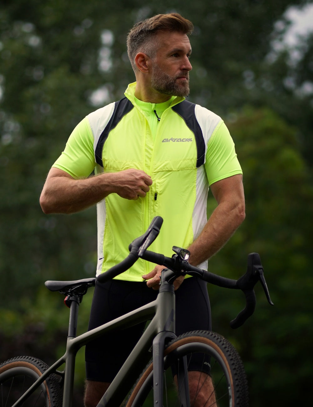 Set di giubbotti per biciclette maschile + linea di comfort dei pantaloni ruote