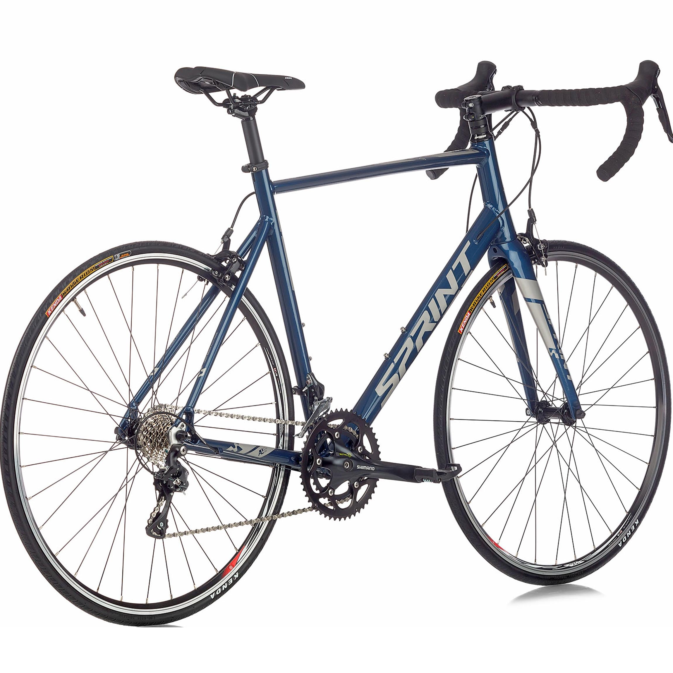 28" heren racefiets SPRINT MONZA ELITE 28 carbon voorvork fiets 2 x 9 versnellingen SHIMANO SORA RD-R3000 blauw / zwart