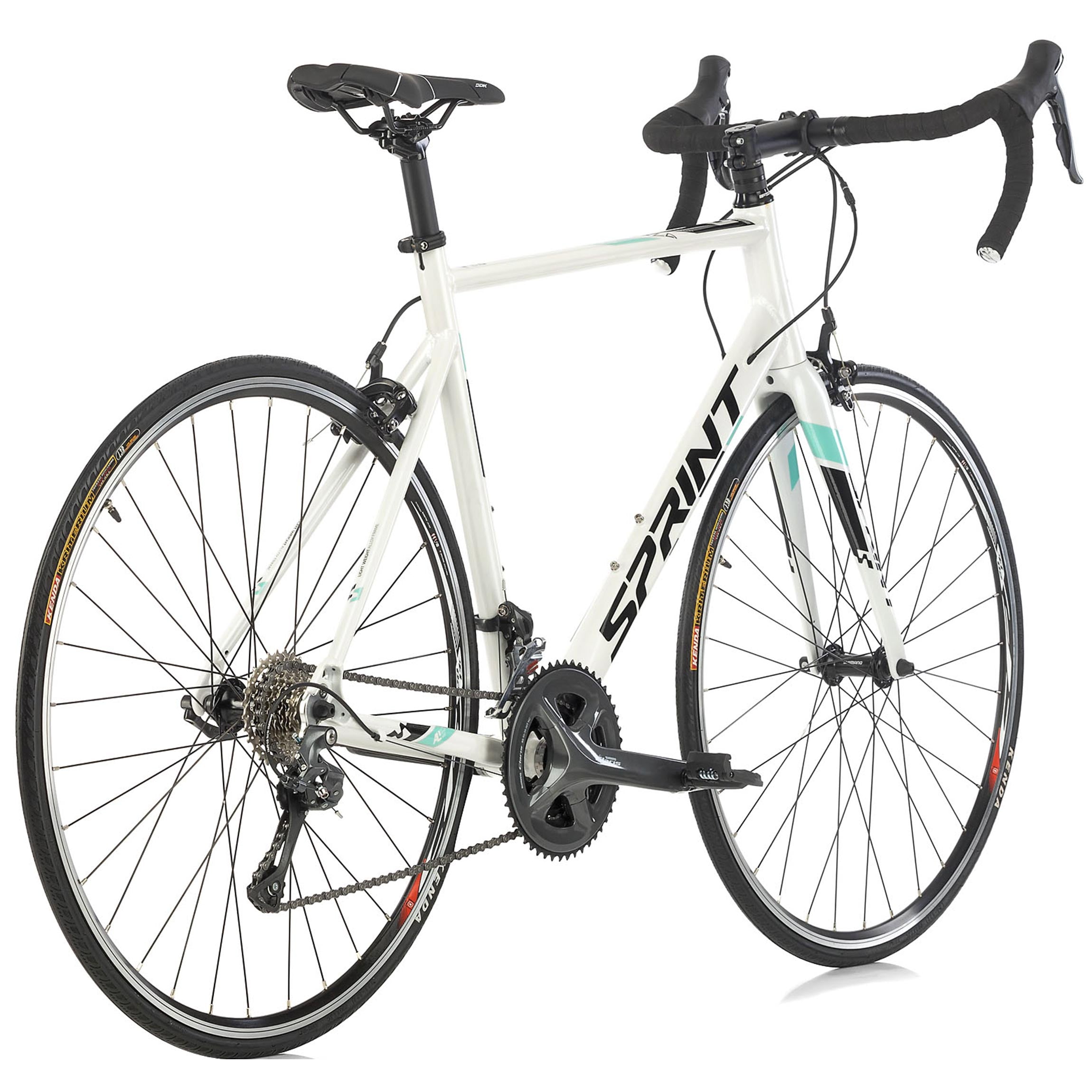 28" Herren Rennrad SPRINT MONZA RACE Fahrrad CARBON GABEL 2 x 8 Gang SHIMANO CLARIS RD-R2000 White / Green
