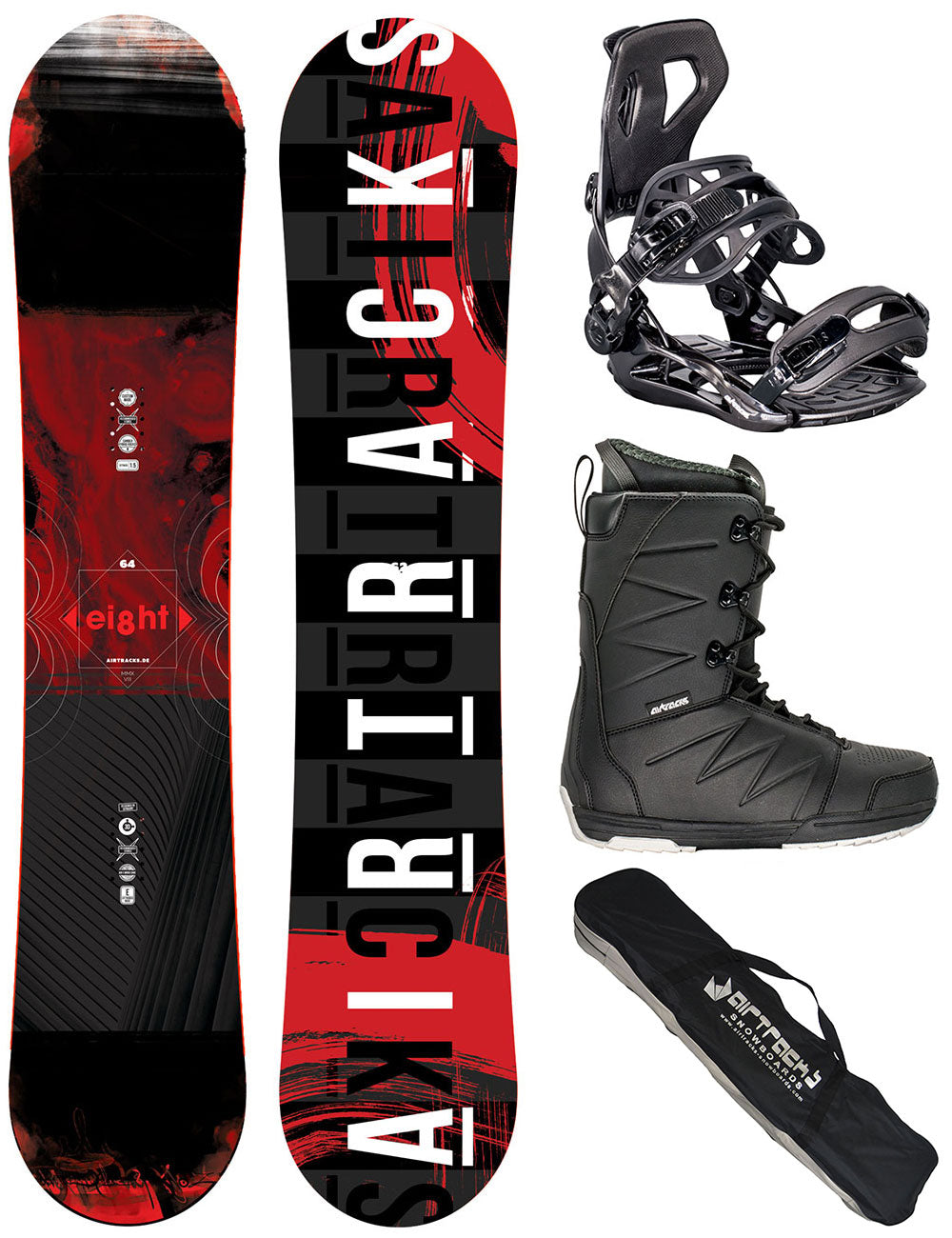 Herren Snowboard Set Eight Hybrid Rocker Wide + Bindung Master ME + Boots Star + SB Bag