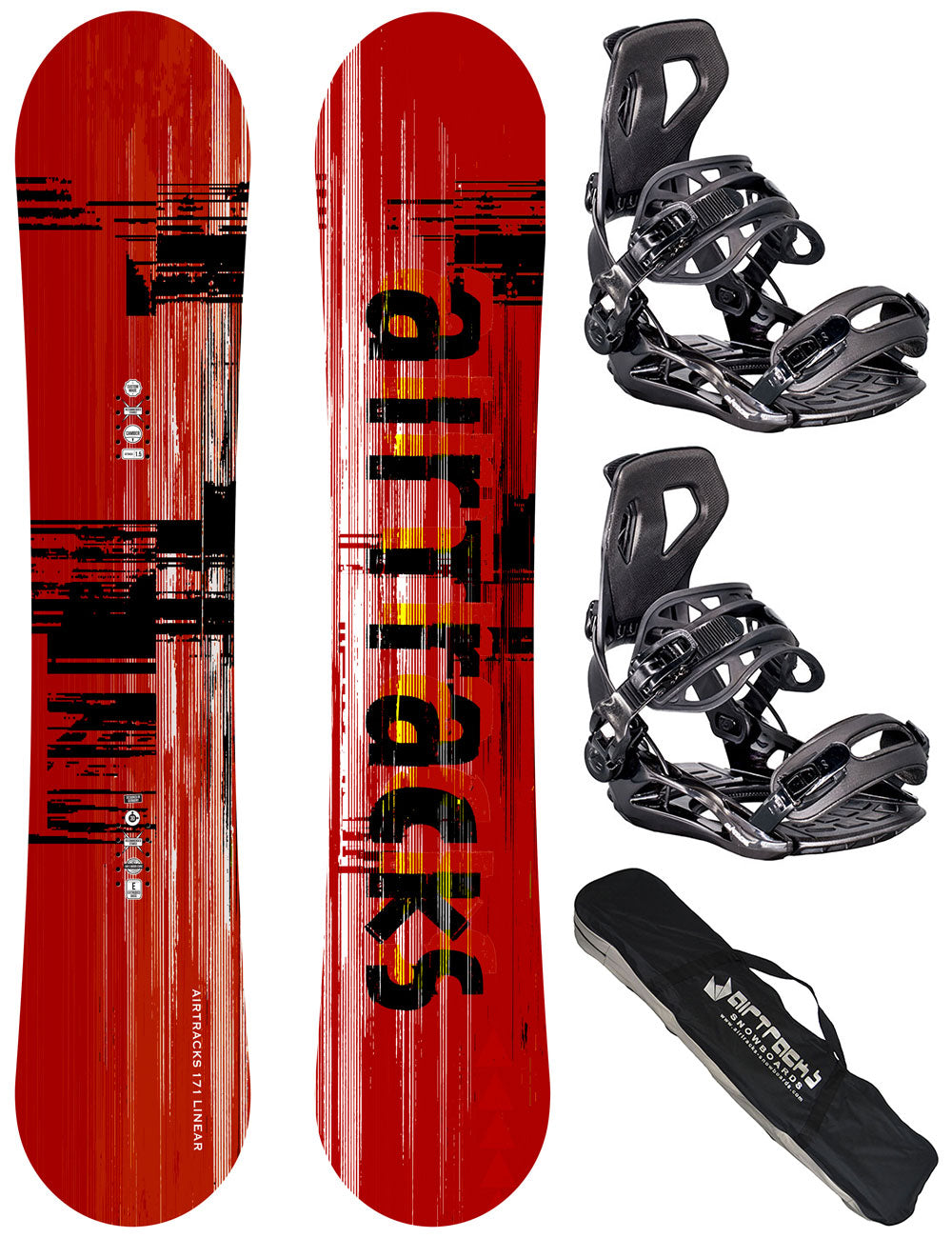Herren Snowboard Set Linear Camber Wide + Bindung Master Größe XL + SB Bag