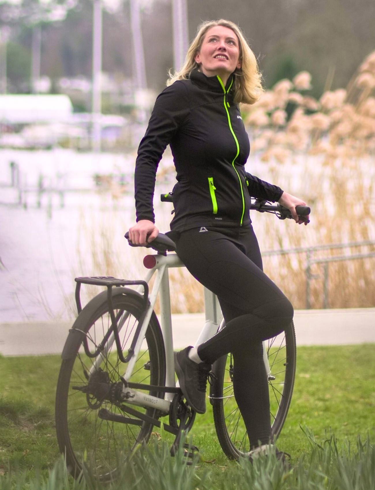 Mujeres Thermo Bicycle Jacket Softshell Pro Line II + Thermo Bicycle Pants lang