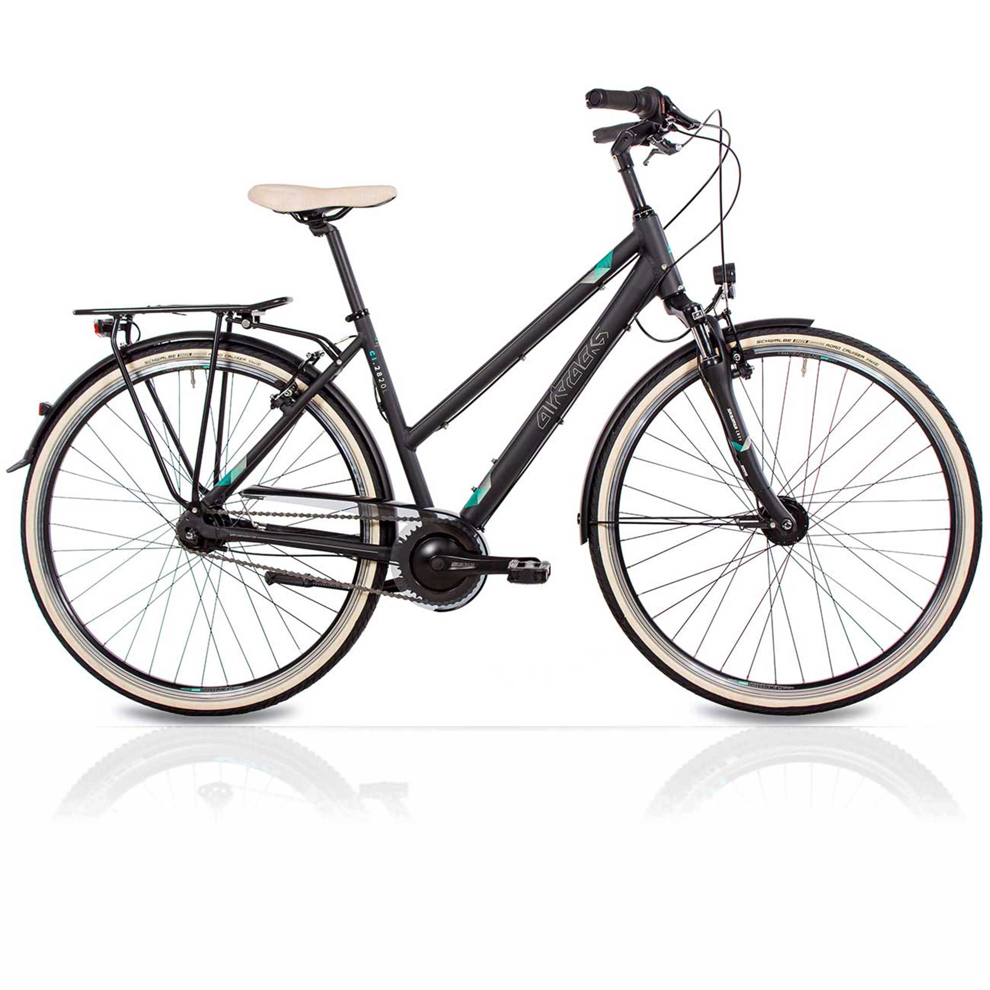 Femme City Bicycle 28 pouces Cityrad CI.2820L Shimano Nexus 7 Gear Black Matt