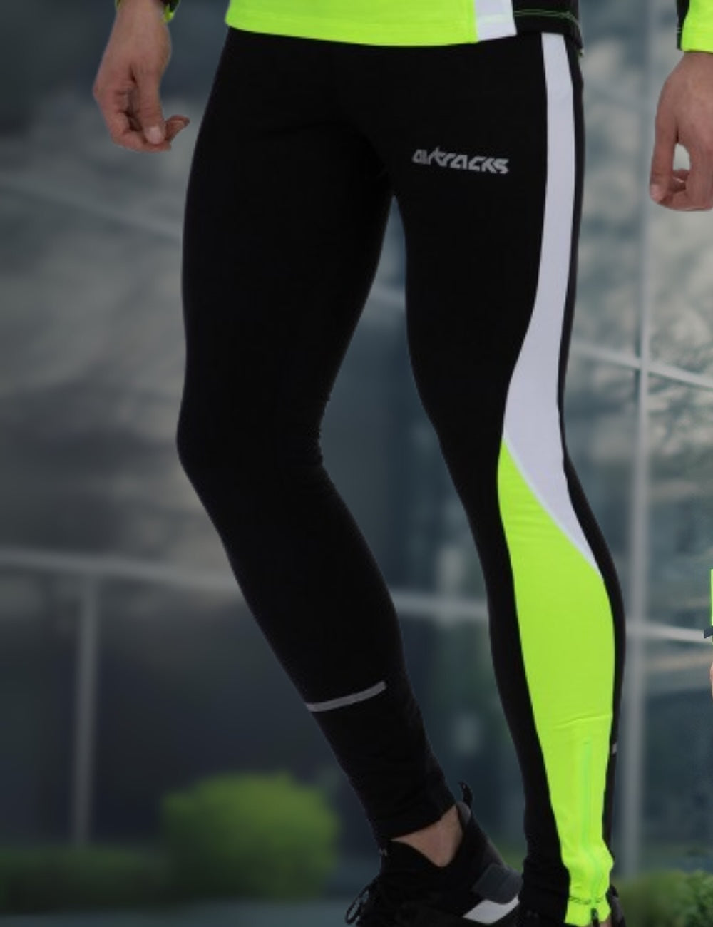 Giacca da pioggia set da uomo + pantaloni da corsa thermo a lungo