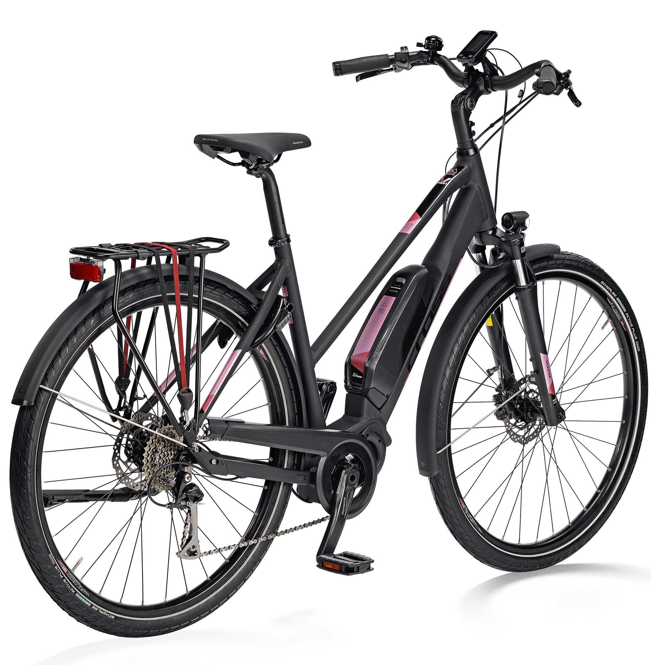 28"FEMME VÉLO ÉLECTRIQUE TREKKING V-Tron SHIMANO STEPS E-6100 504Wh 9 x GANG SHIMANO ALIVIO RD-T4000 SGSL