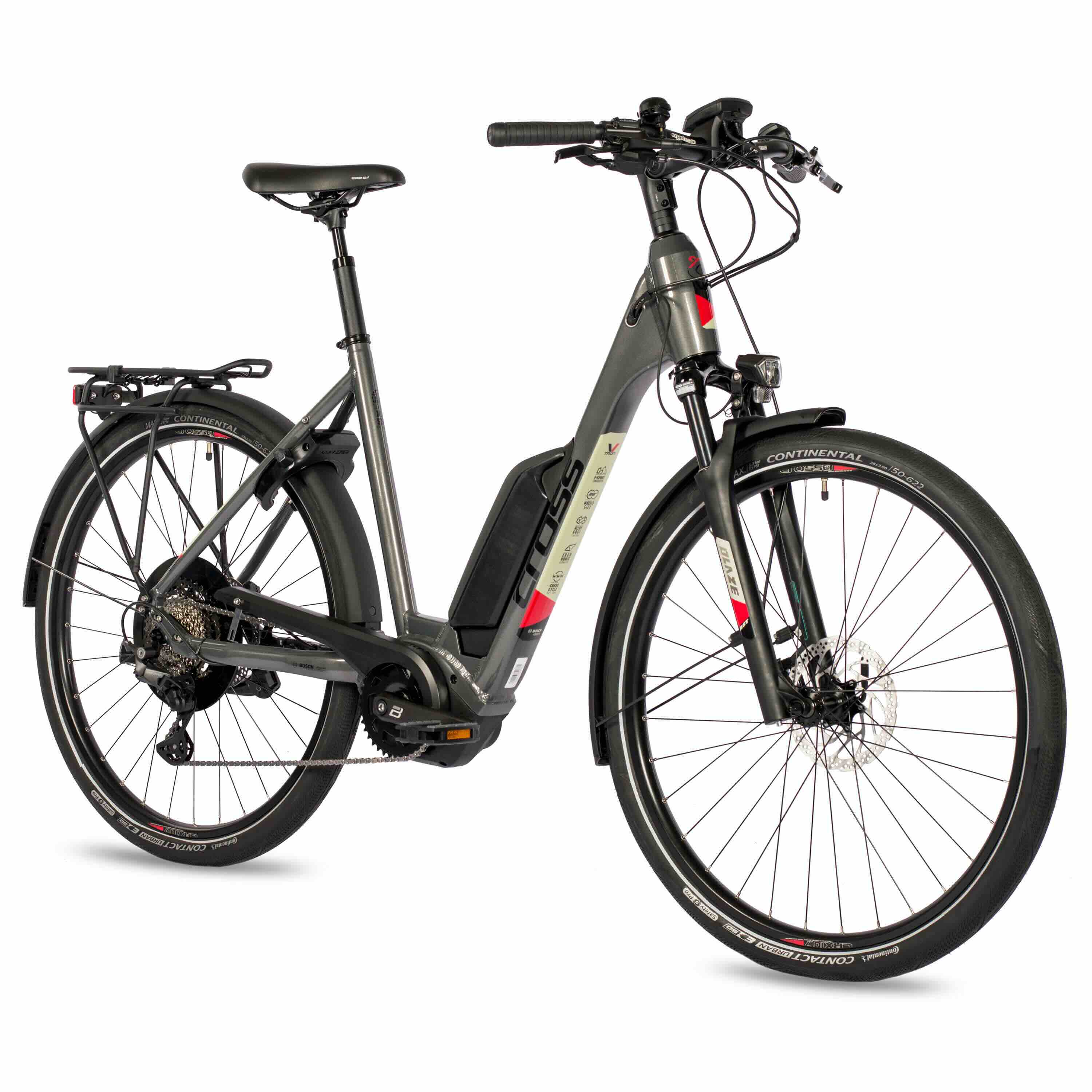 28" E-Bike Trekking Fahrrad LS WAVE V-Tron BOSCH ACTIVE PLUS LINE 500Wh 10s SHIMANO DEORE