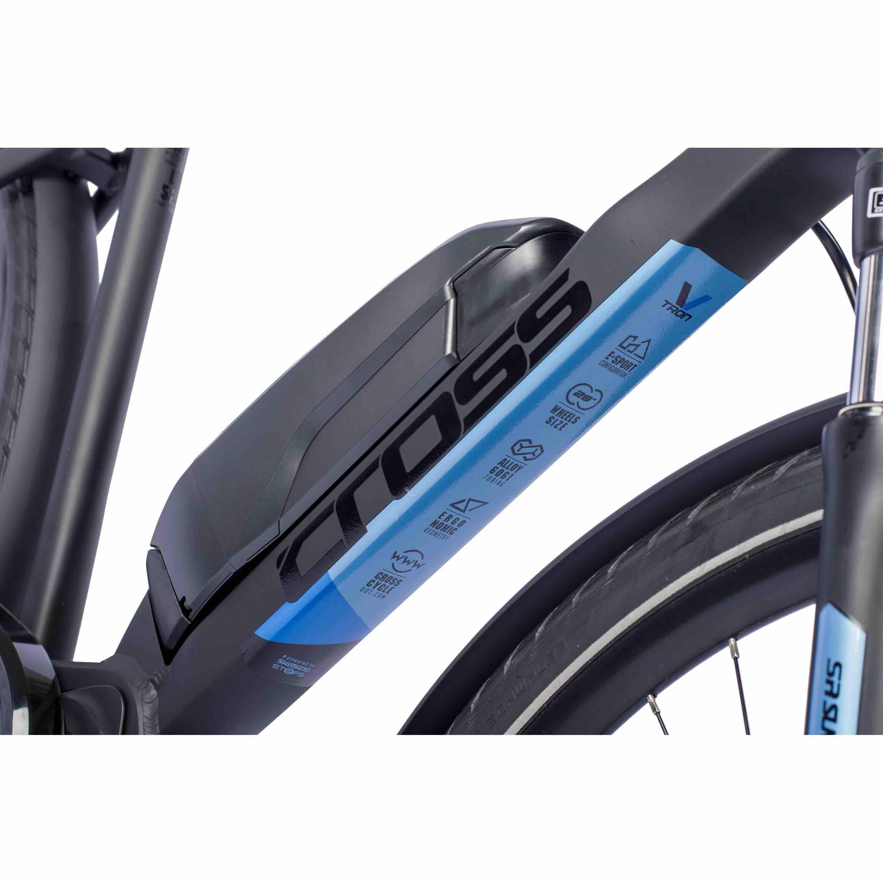28 Zoll Herren E-Bike Trekking Fahrrad V-TRON SHIMANO STEPS E-5000 418 Wh 9 x GANG SHIMANO RD-T3000