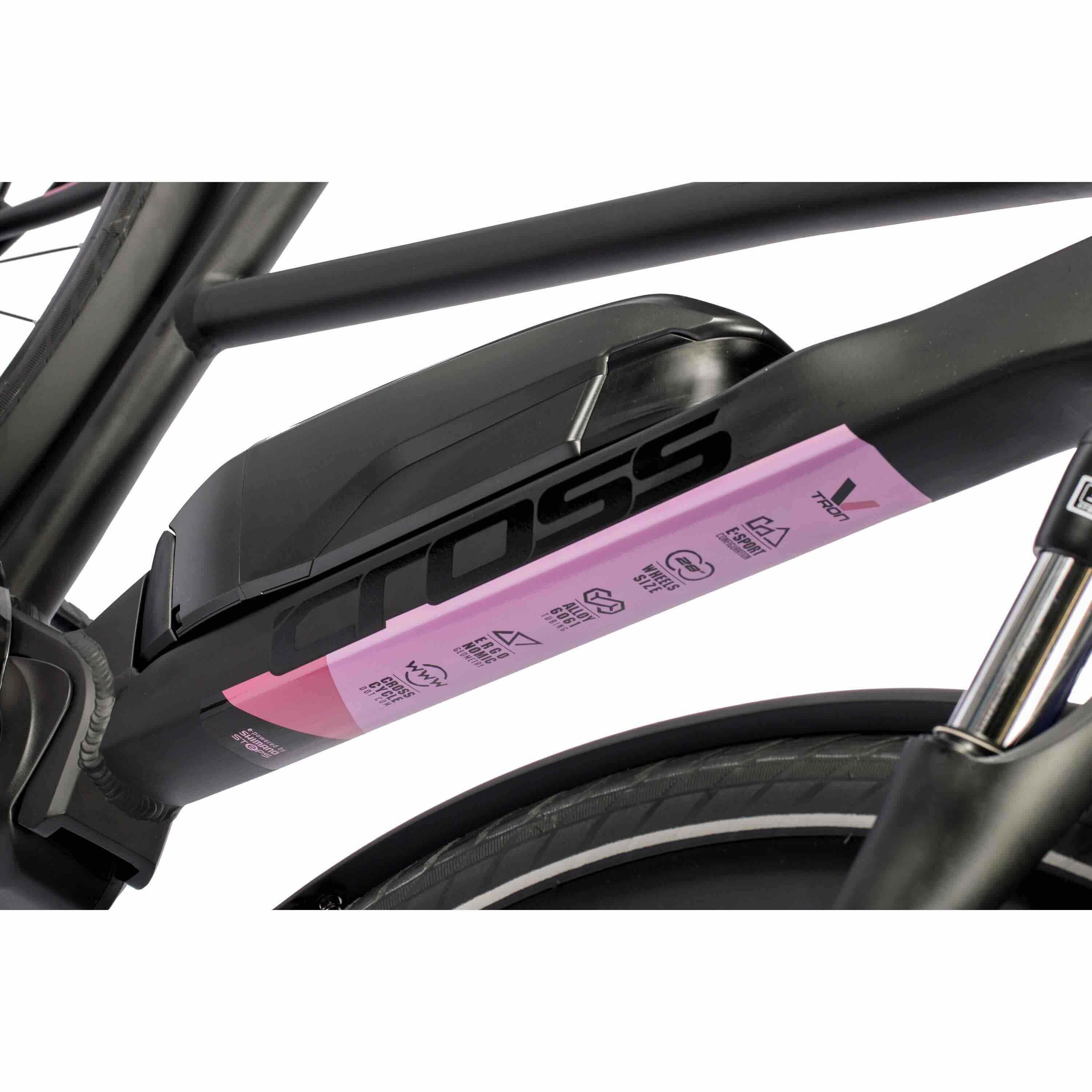 28" Damen E-Bike Trekking Fahrrad V-TRON SHIMANO STEPS E-5000 418 Wh 9 x GANG SHIMANO RD-T3000
