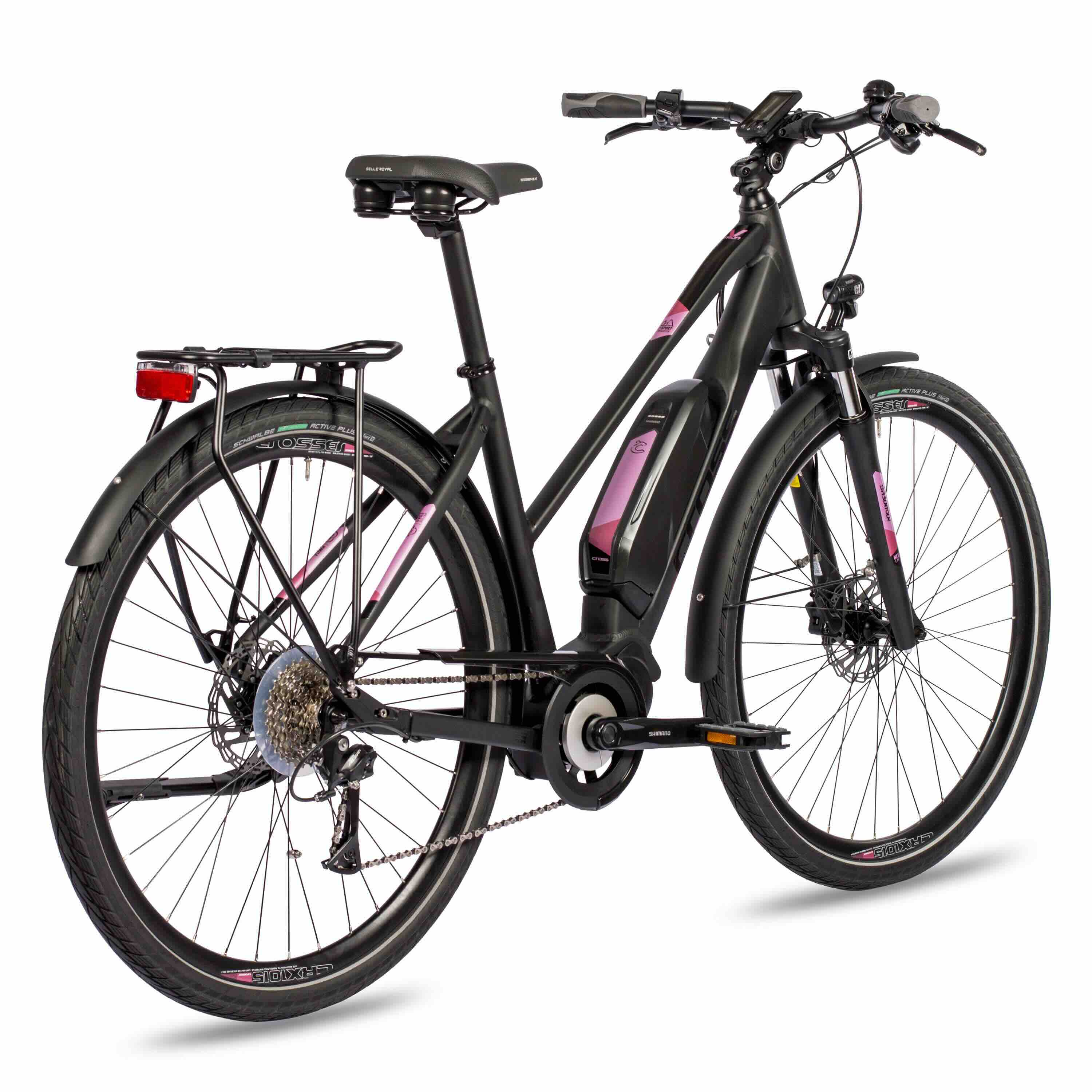 28" Damen E-Bike Trekking Fahrrad V-TRON SHIMANO STEPS E-5000 418 Wh 9 x GANG SHIMANO RD-T3000
