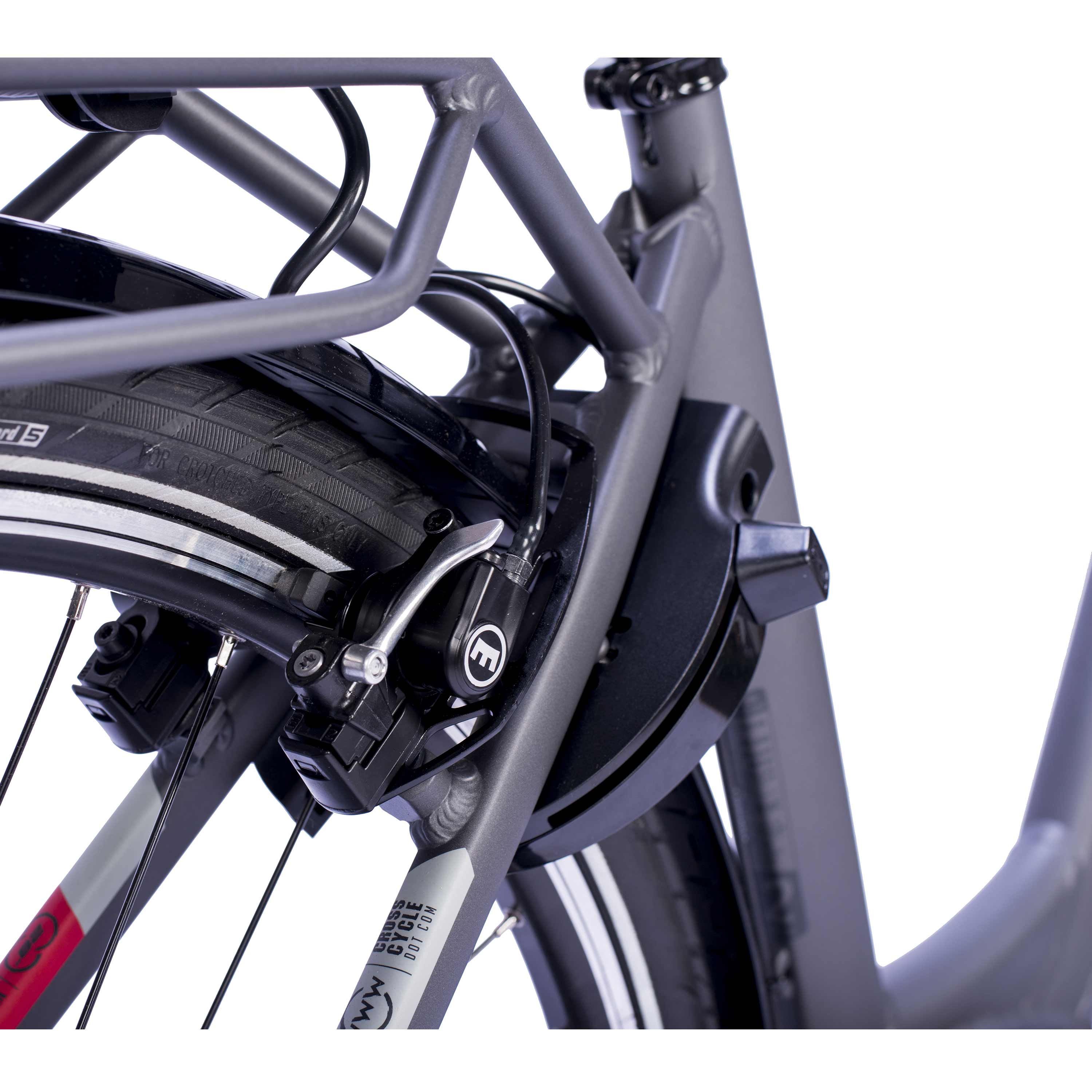 28" E-Bike City Fahrrad V-Tron RACK BOSCH ACTIVE LINE 400 Wh 7 GANG SHIMANO NEXUS RÜCKTRITTBREMSE Schwarz