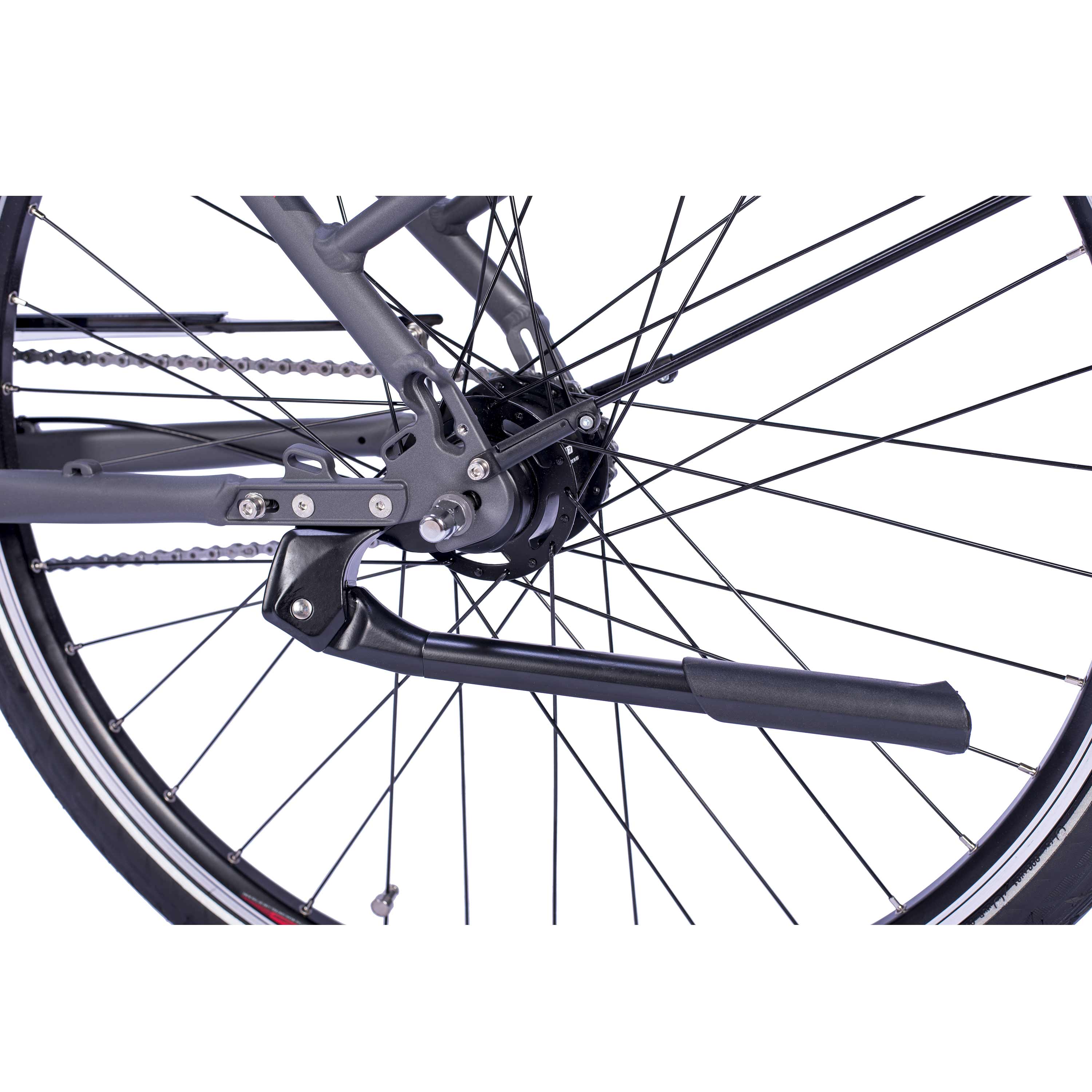 28" E-Bike City Fahrrad V-Tron RACK BOSCH ACTIVE LINE 400 Wh 7 GANG SHIMANO NEXUS RÜCKTRITTBREMSE Schwarz