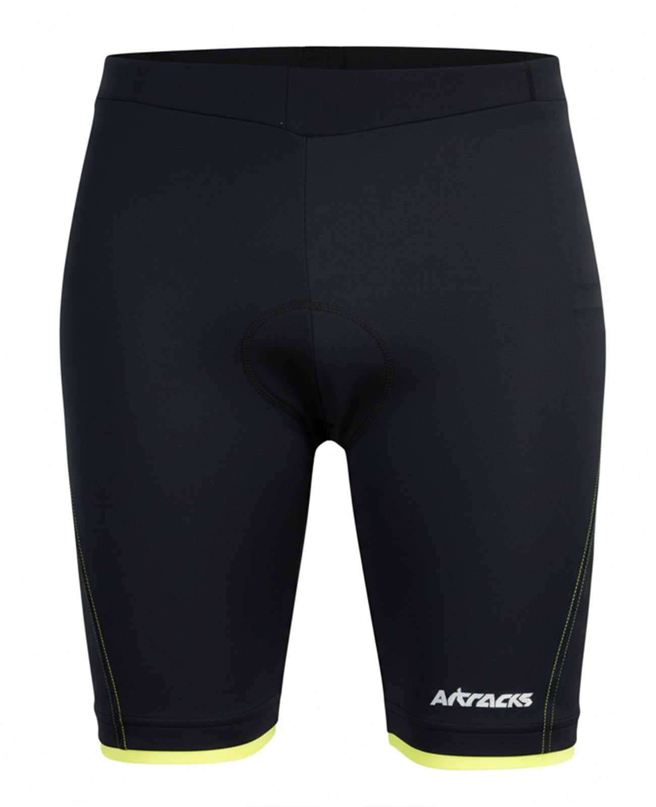 Damen Fahrradhose Kurz Radhose Comfort Line Schwarz-Neon