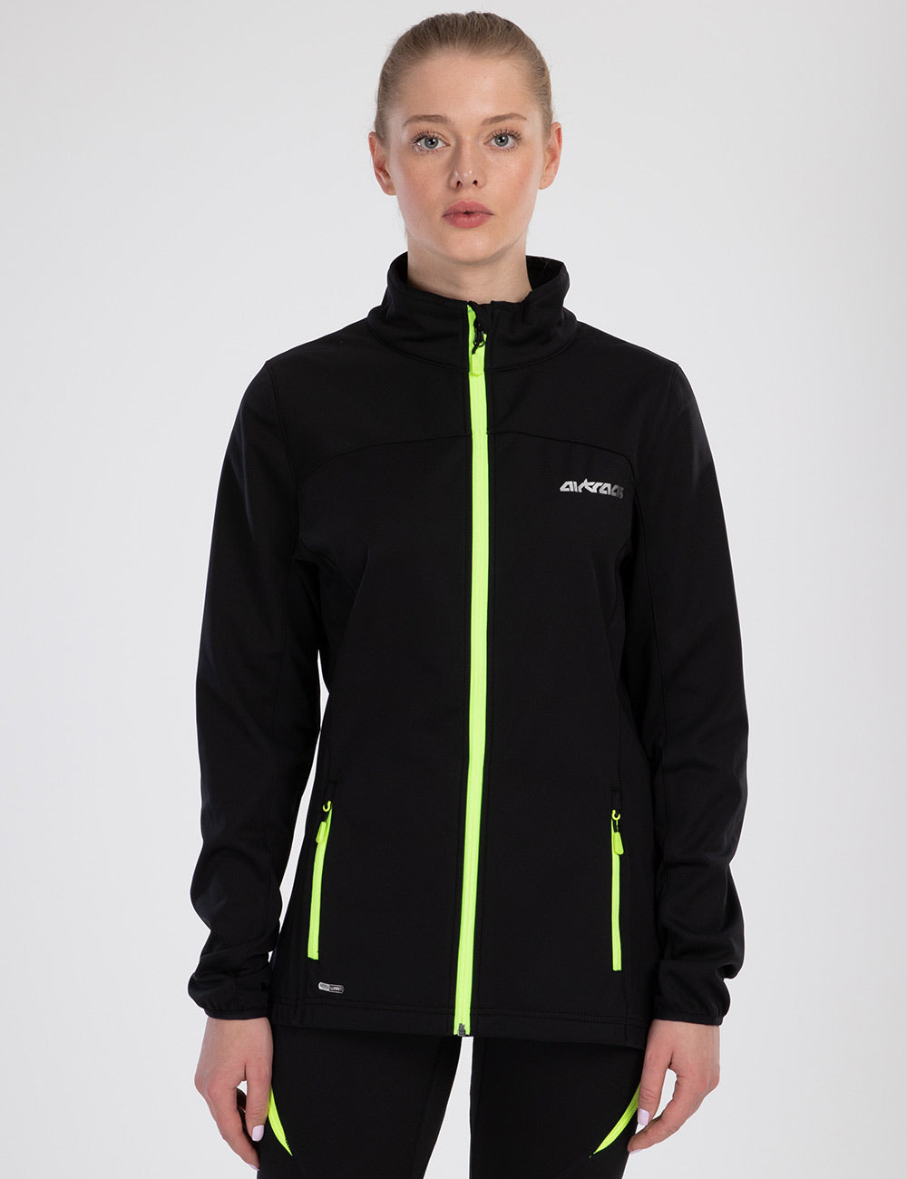 fahrradbekleidung reflektierend damen Damen Thermo Fahrradjacke Laufjacke Pro Line Schwarz L