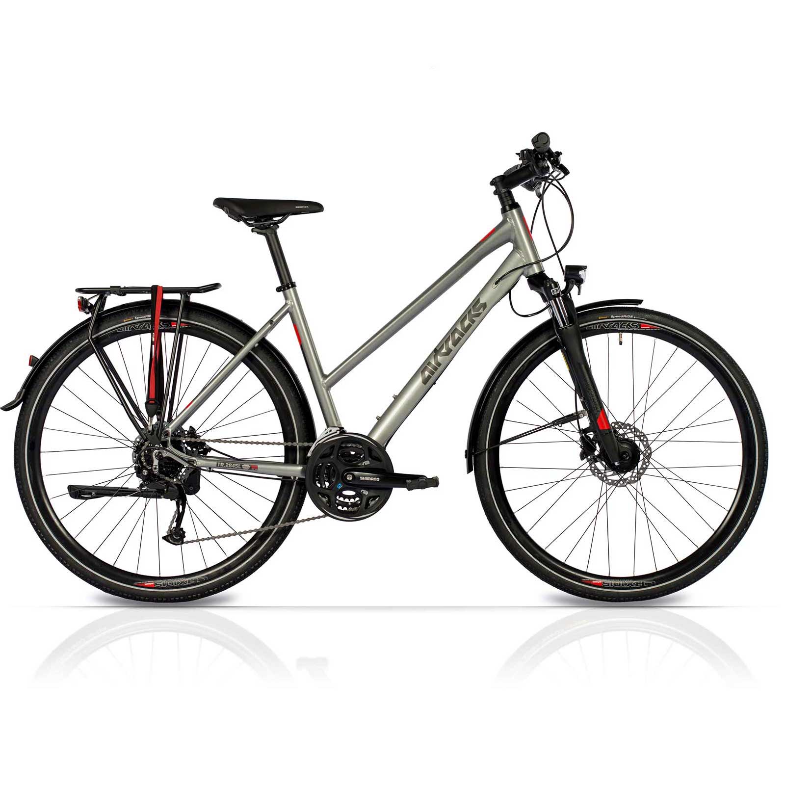 Women s Trekking Bike 28 inch Trekking Bike TR.2845L Shimano 24 Speed Alivio RD M3100 SGS Shadow