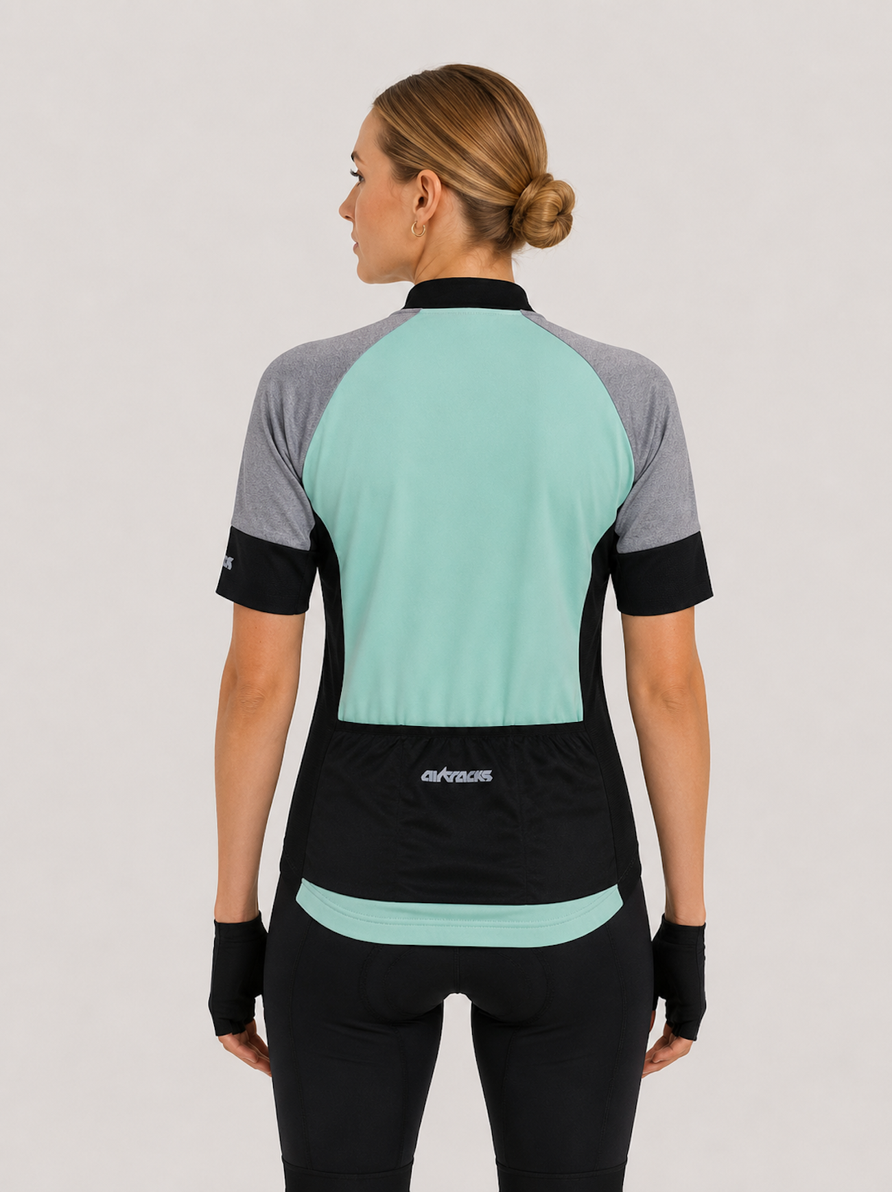 Maglia da biciclette da donna corta e maglia per biciclette per linea blu blu