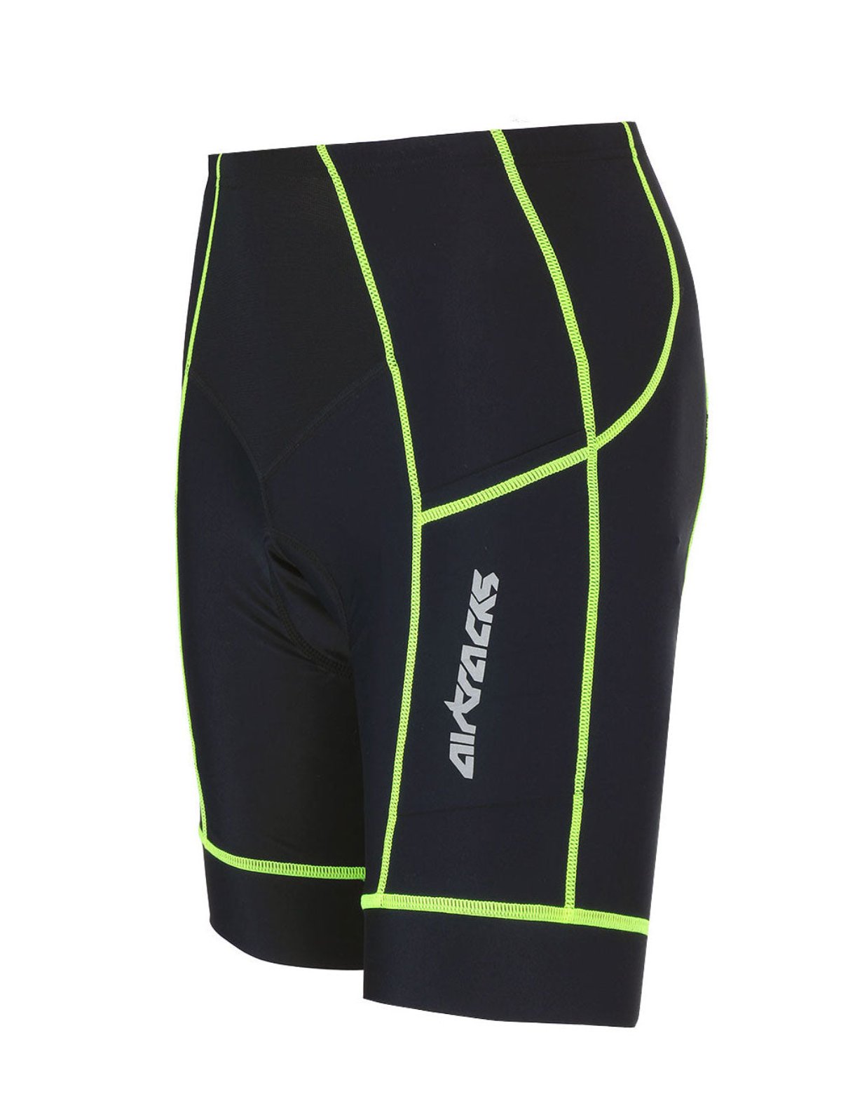 Herren Fahrradhose Kurz Radhose Pro Schwarz Neon