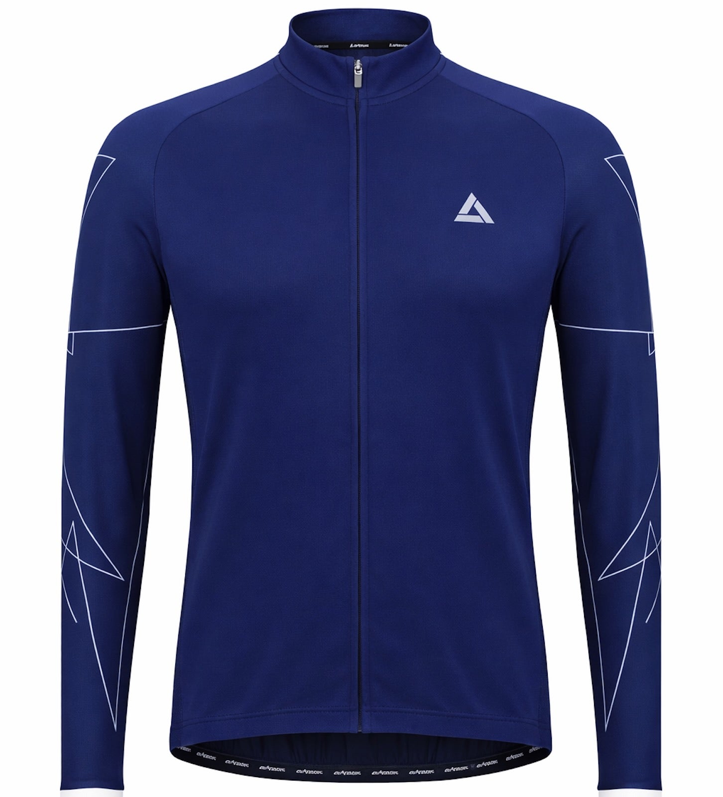 Maglia da uomo in bicicletta braccio lungo per linea blu navy bianco