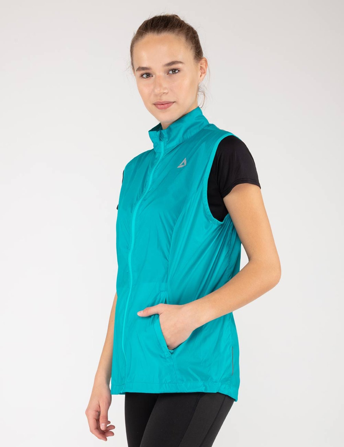 decathlon fahrradweste damen Damen Funktions Fahrradweste Laufweste Schwarz M | Radweste winddicht und wasserabweisend für Damen und Herren