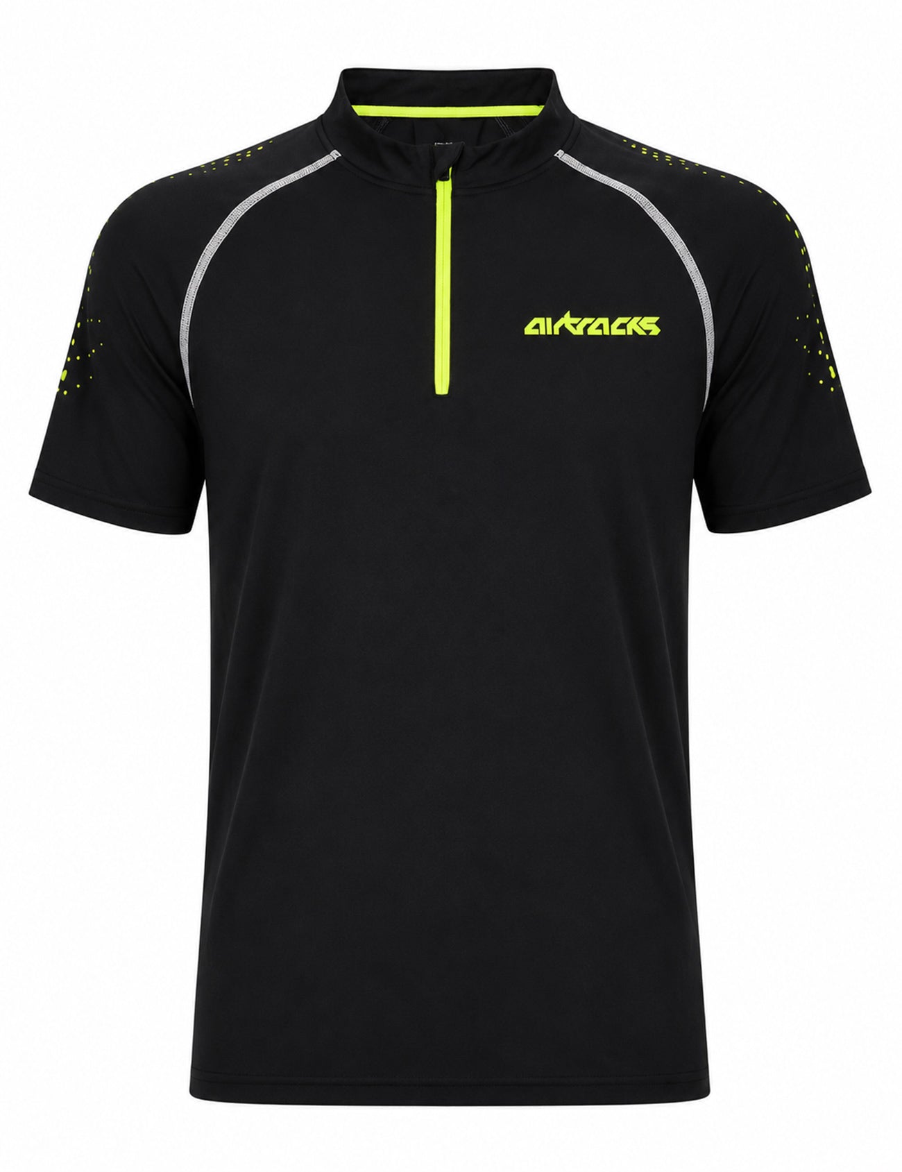 Compression running shirt short arm per team black