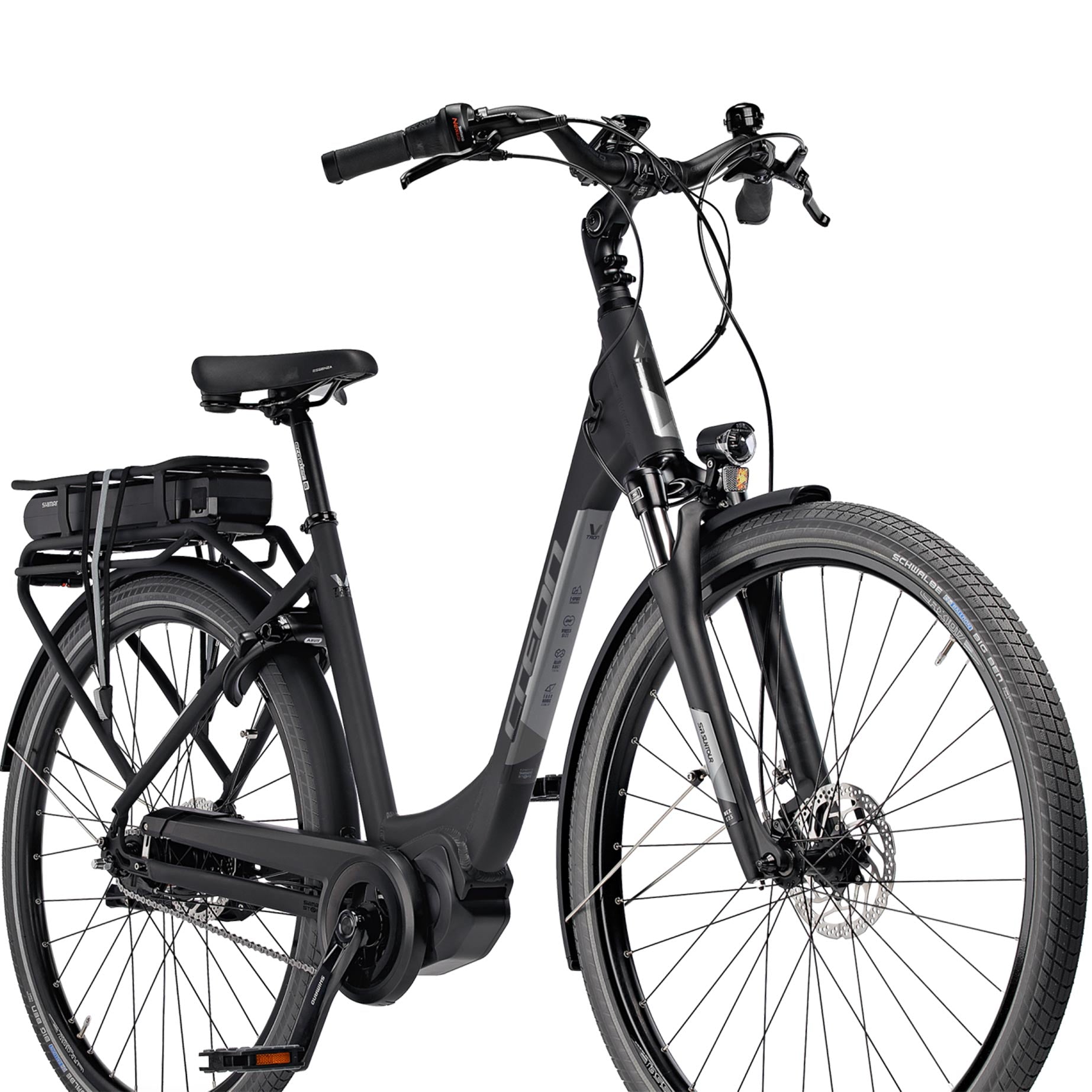 28" Bicicleta eléctrica de trekking LS para mujer V-TRON RD WAVE RACK SHIMANO STEPS E-6100 418Wh 7 x GANG SHIMANO NEXUS