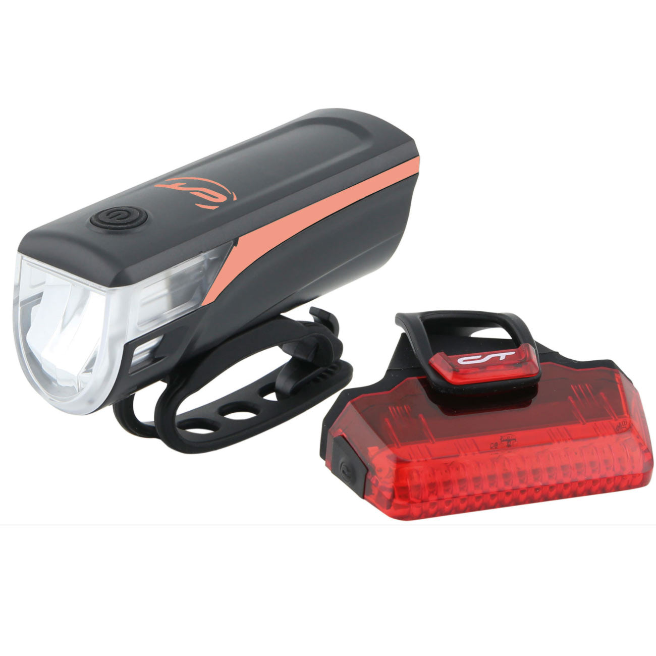 fahrradbeleuchtung batterie CONTEC Batterie-LED-Leuchtenset "Speed-LED" schwarz