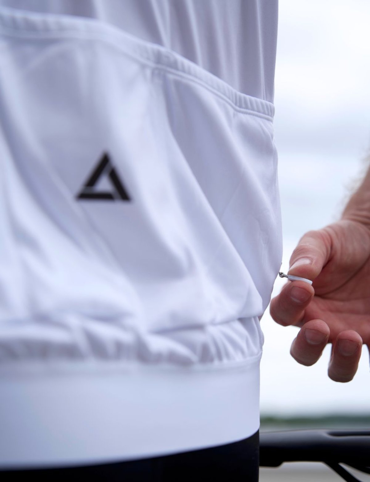 Maglia da uomo in bicicletta corta braccio aereo tech ii bianco