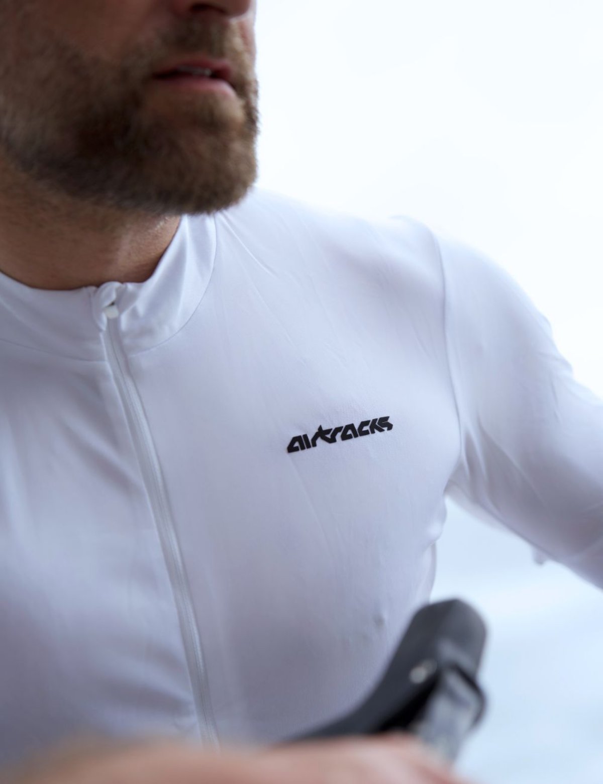 Maglia da uomo in bicicletta corta braccio aereo tech ii bianco