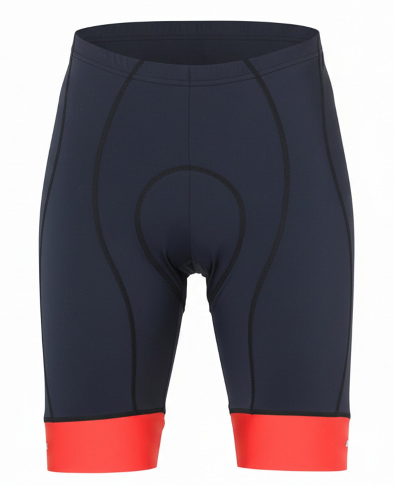 Herren Fahrradhose Kurz Radhose Comfort Line Schwarz Rot